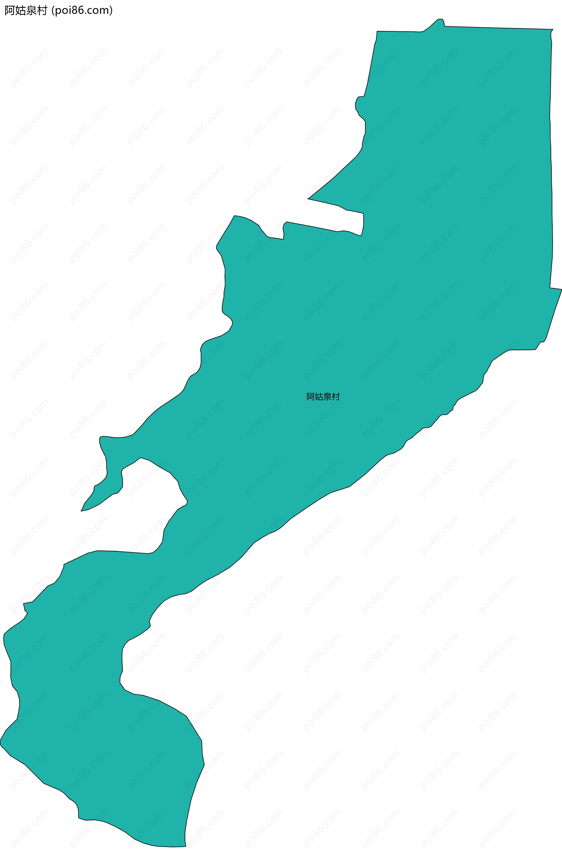 阿姑泉村边界地图