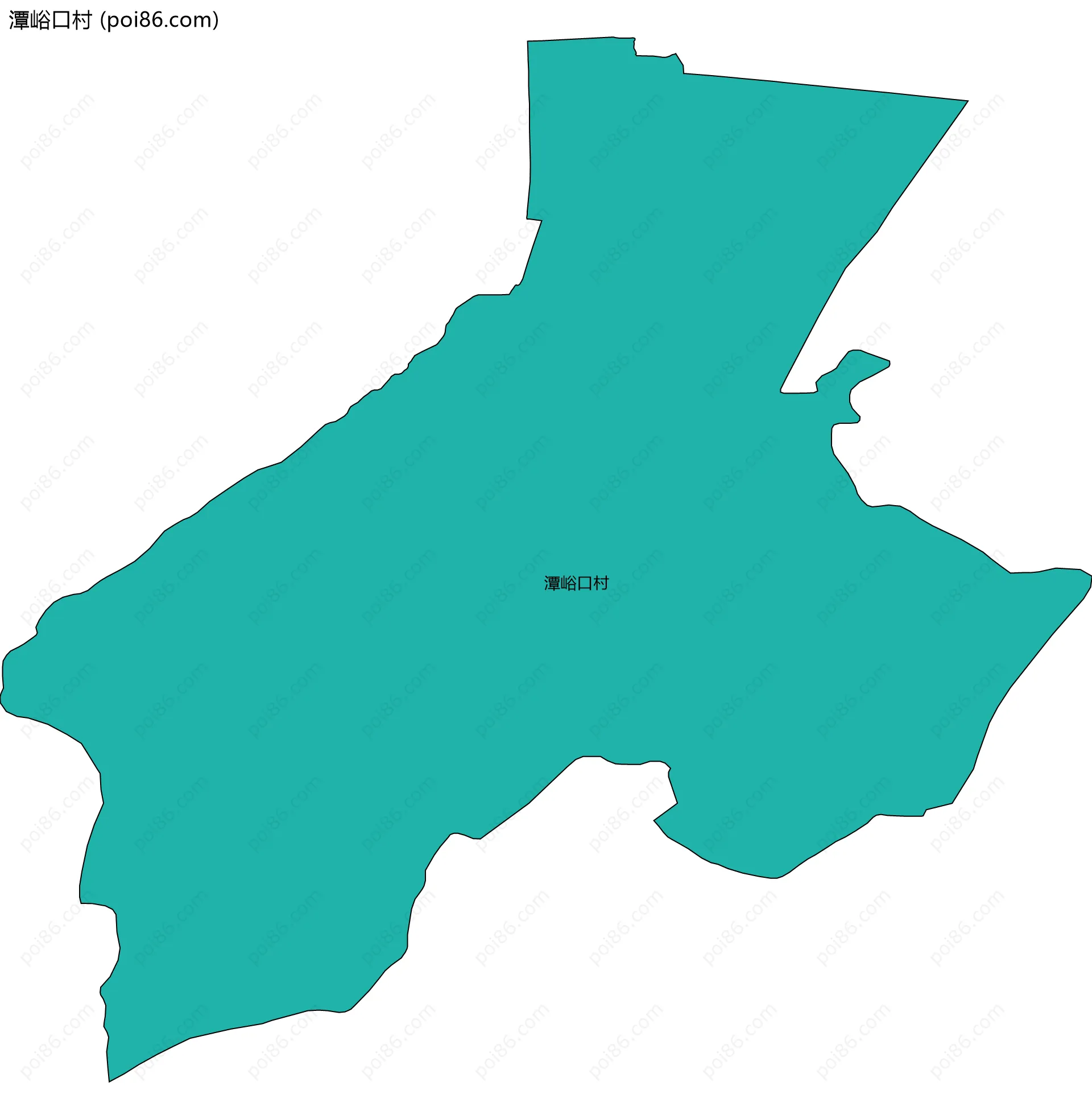 潭峪口村边界地图