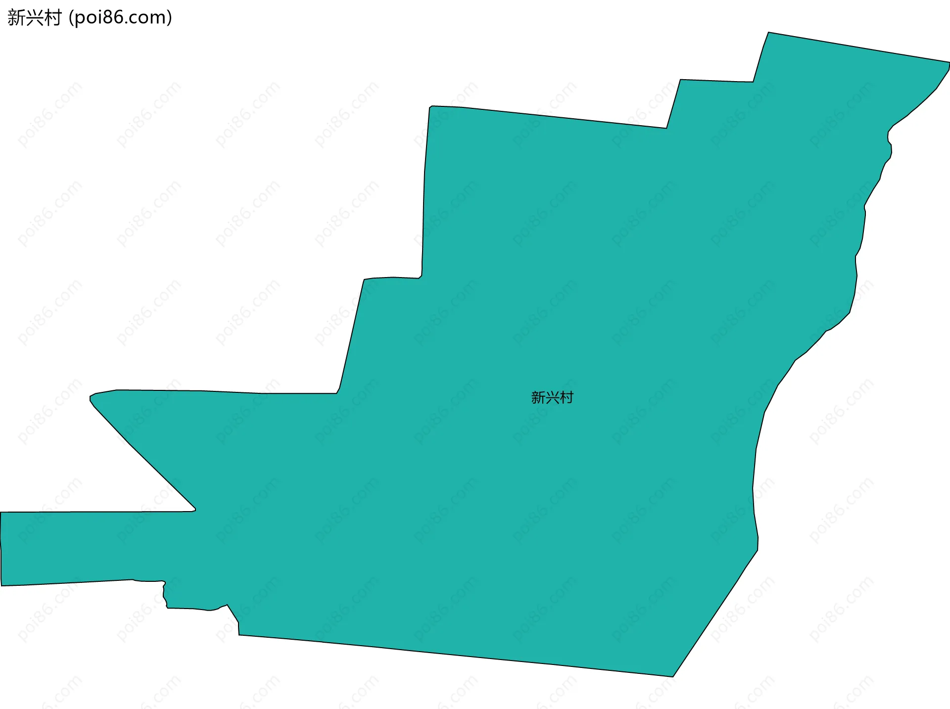 新兴村边界地图