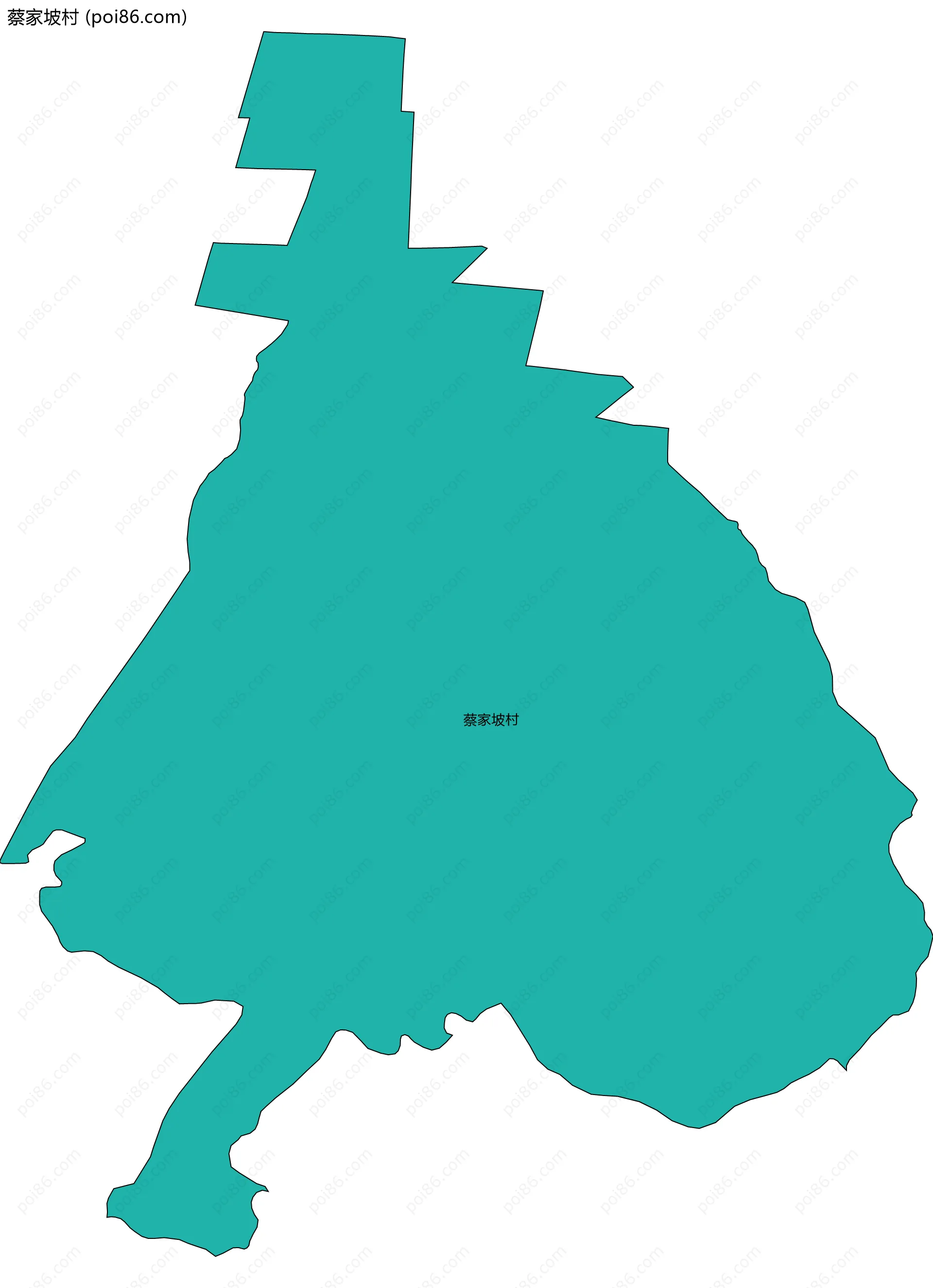 蔡家坡村边界地图