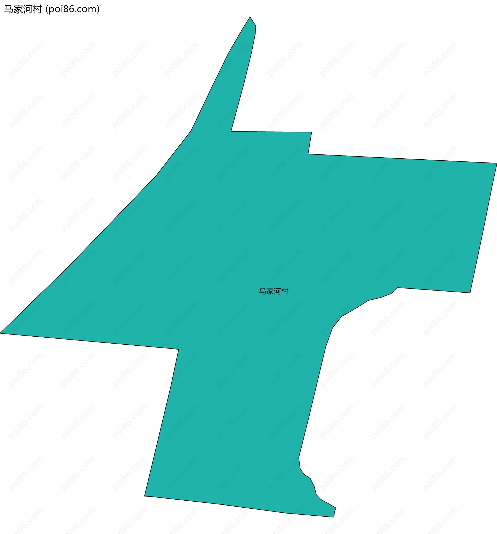 马家河村边界地图