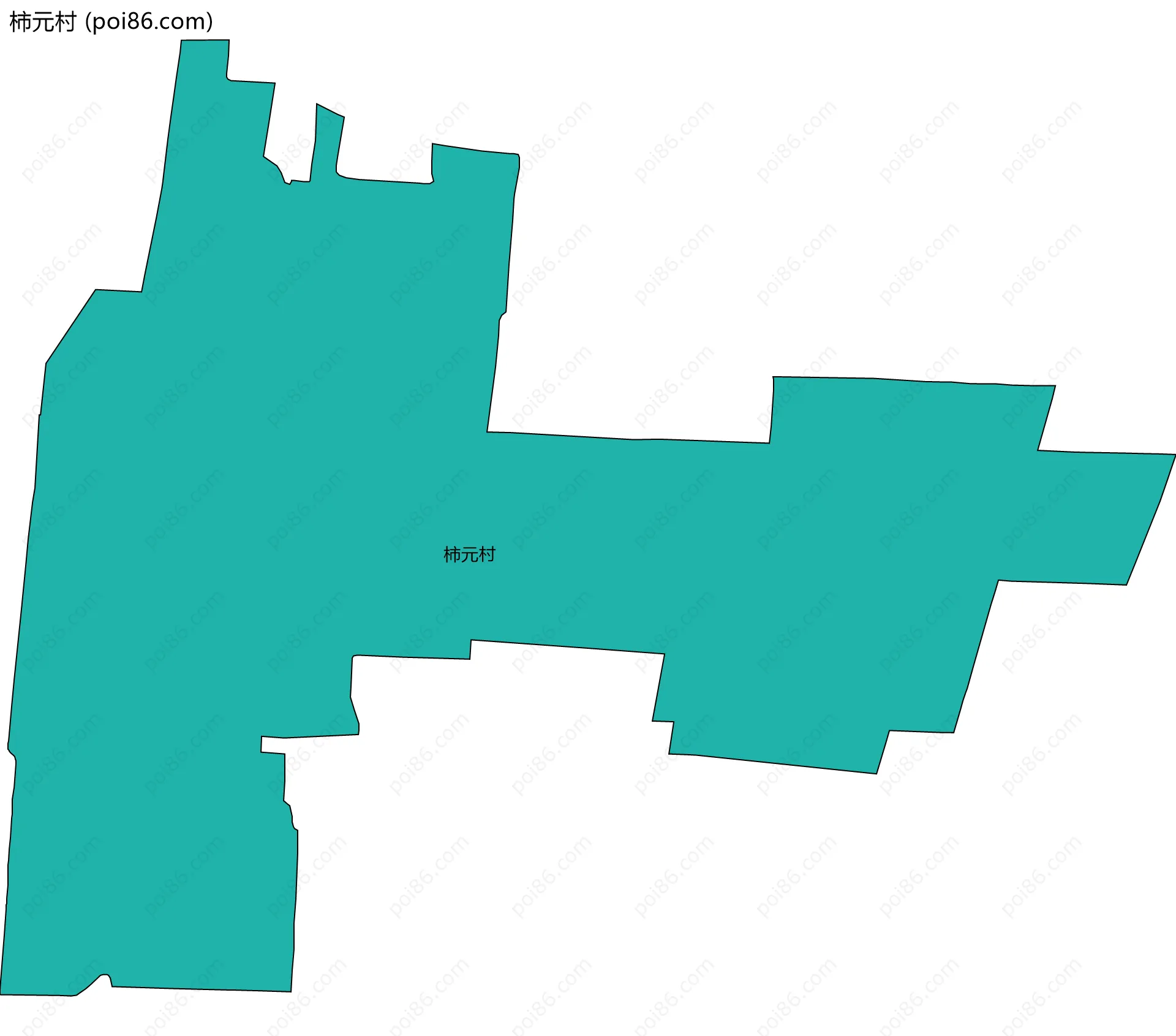 柿元村边界地图
