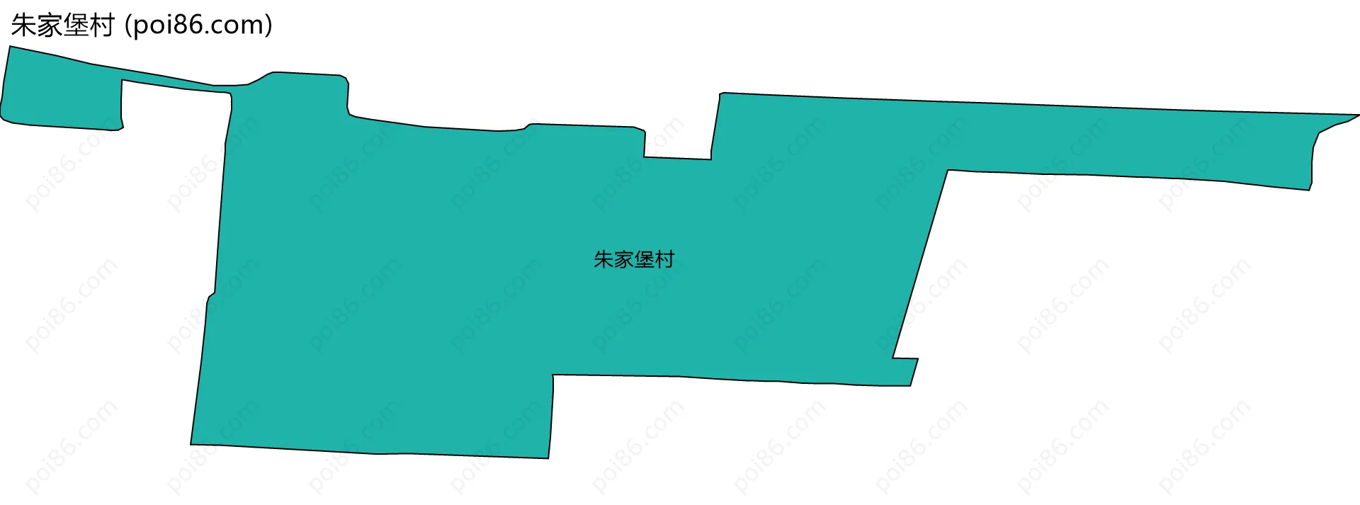 朱家堡村边界地图