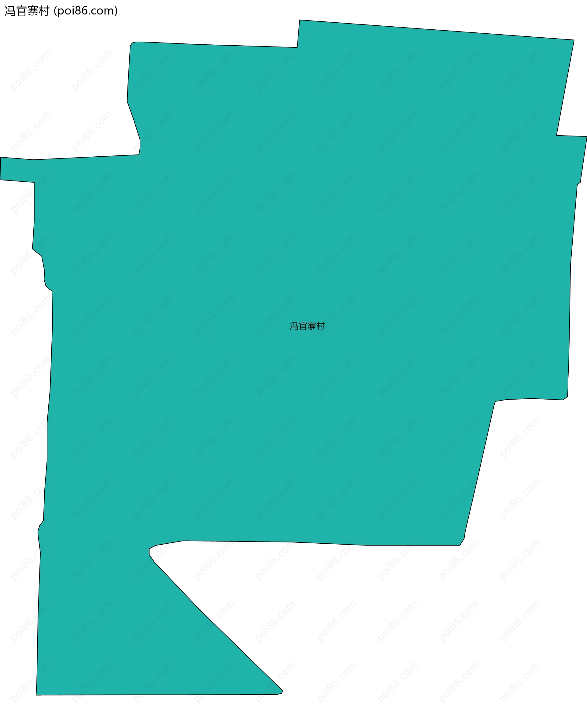 冯官寨村边界地图