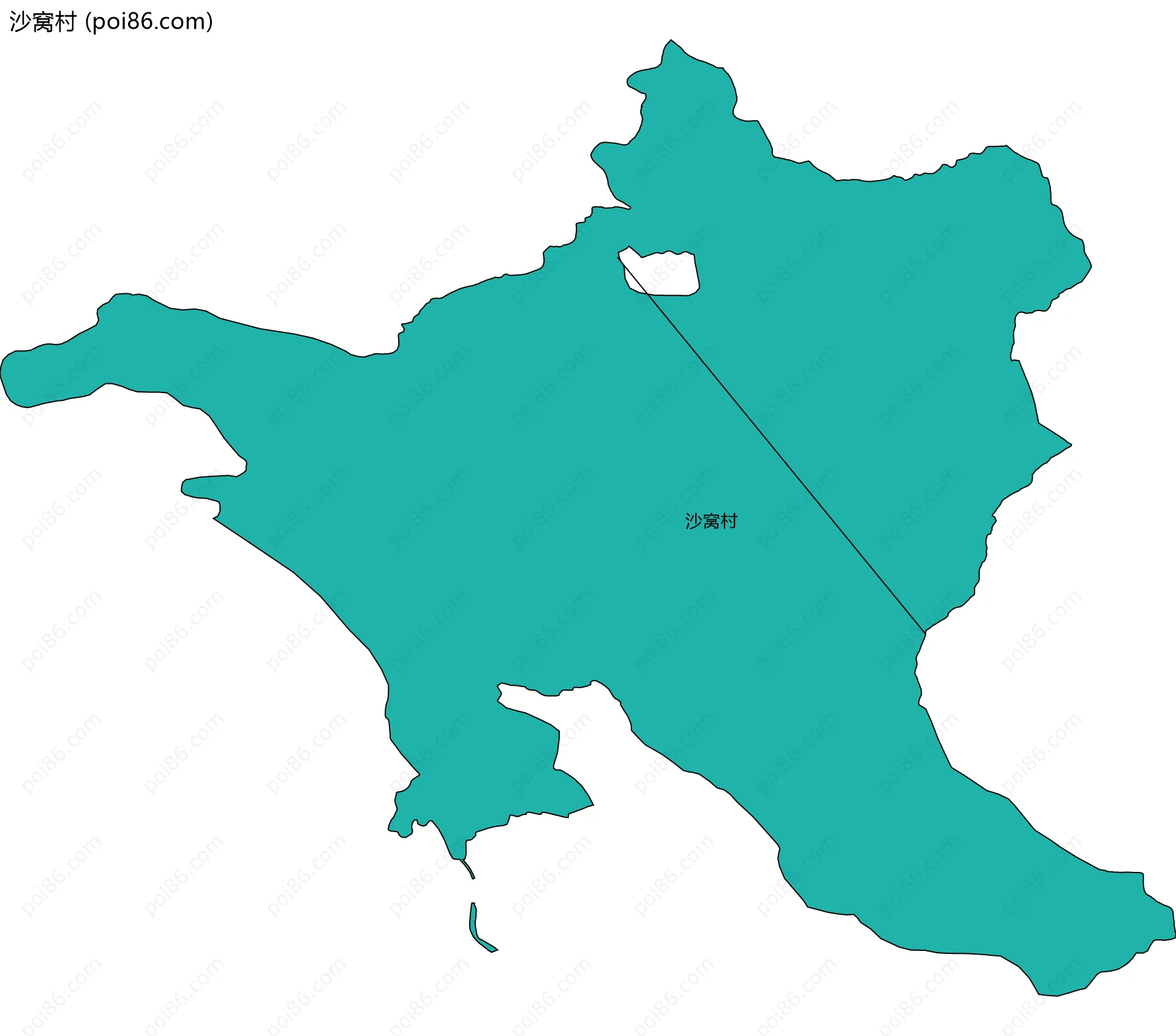 沙窝村边界地图