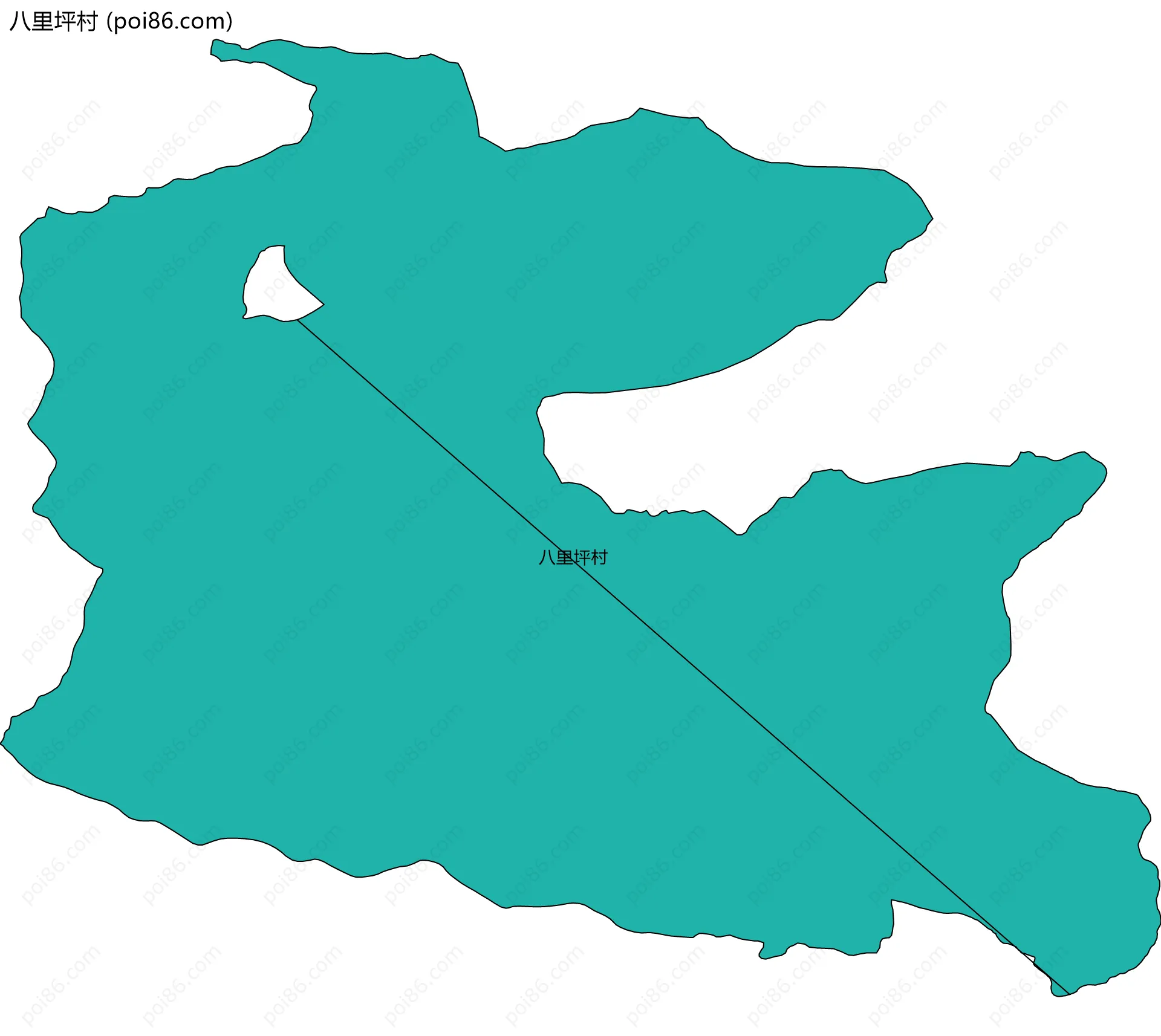 八里坪村边界地图