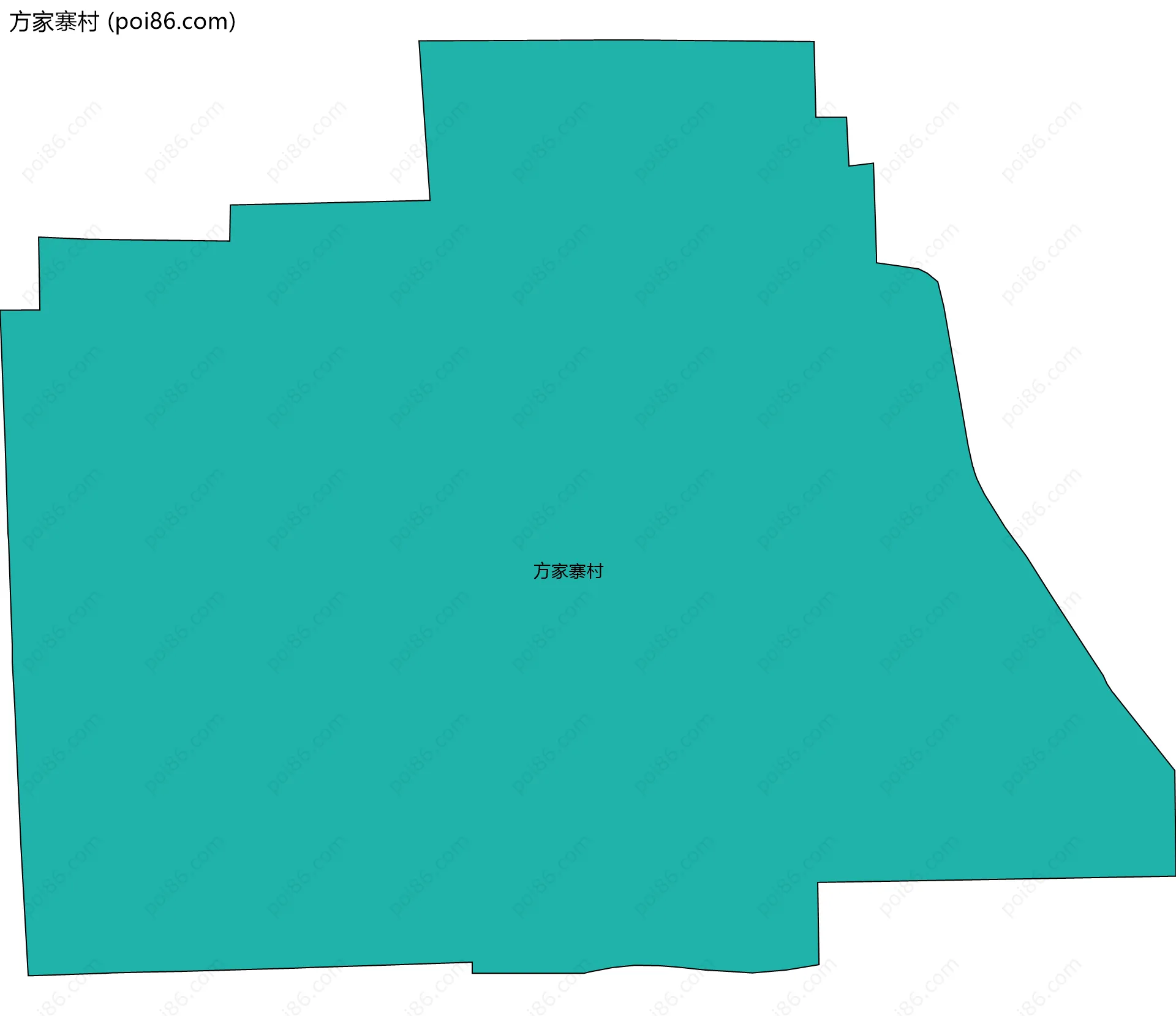 方家寨村边界地图