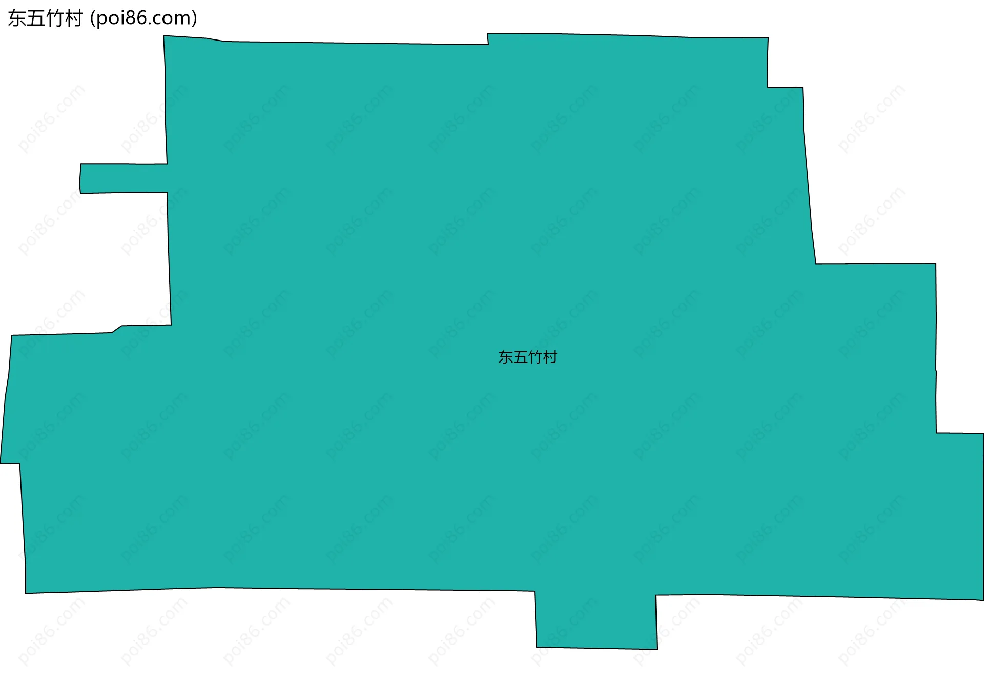 东五竹村边界地图