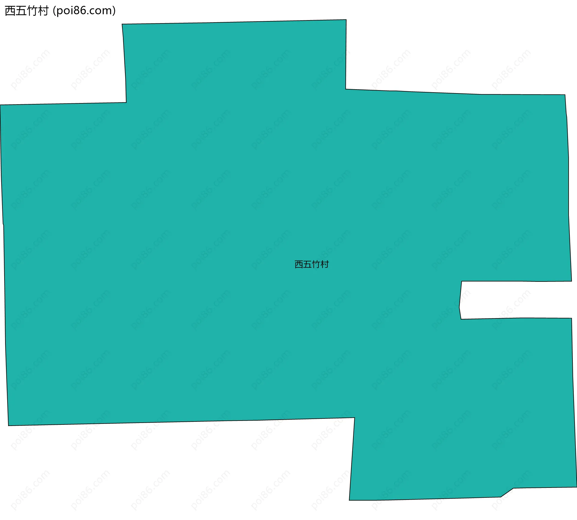 西五竹村边界地图