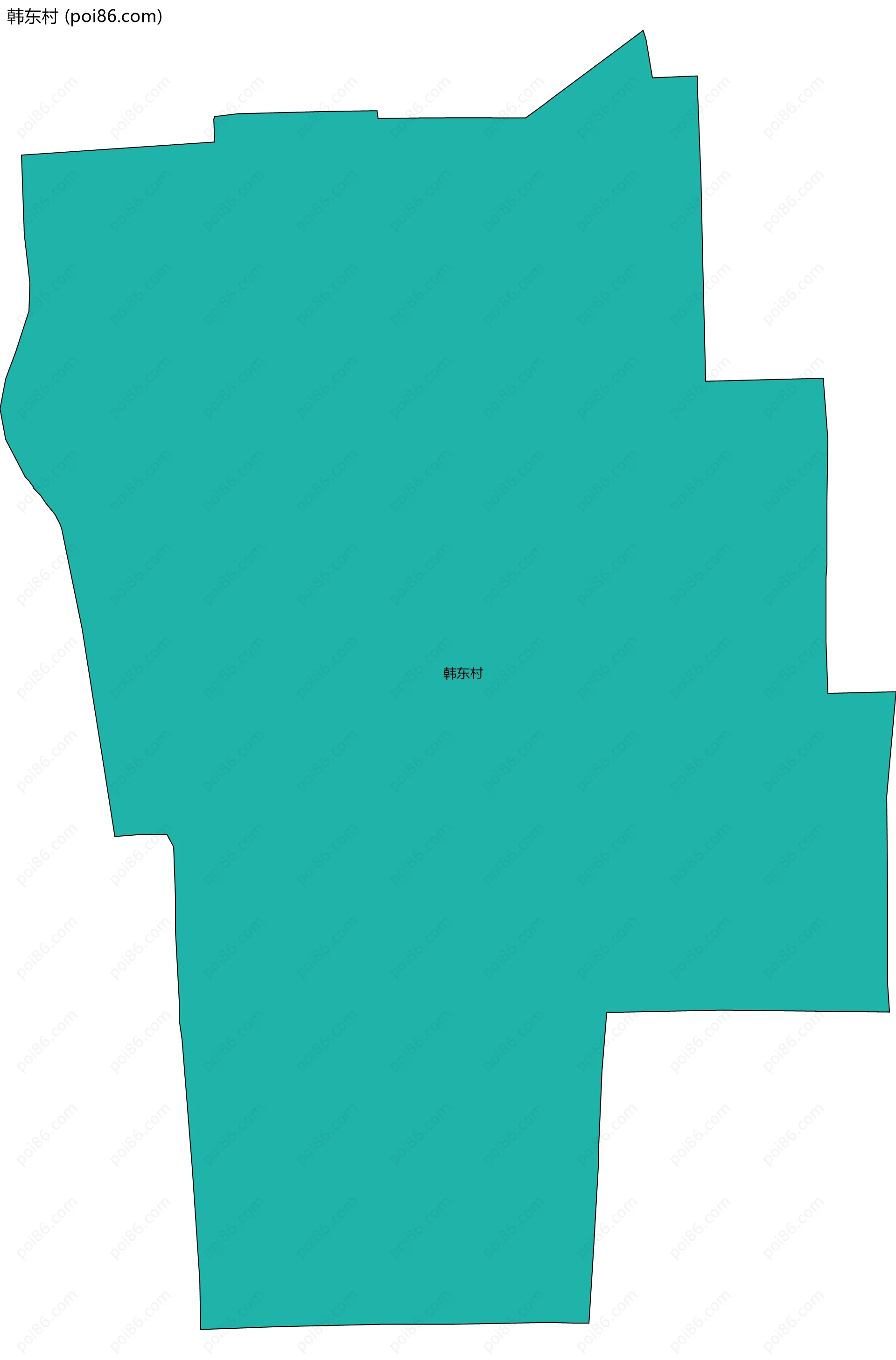 韩东村边界地图