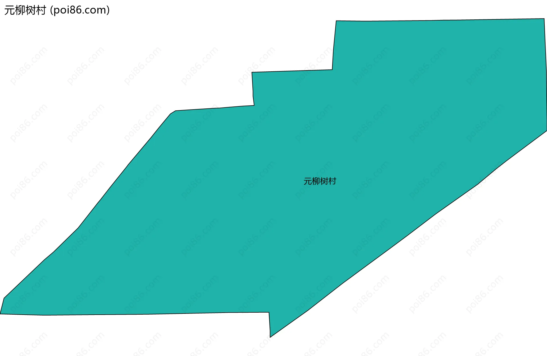 元柳树村边界地图