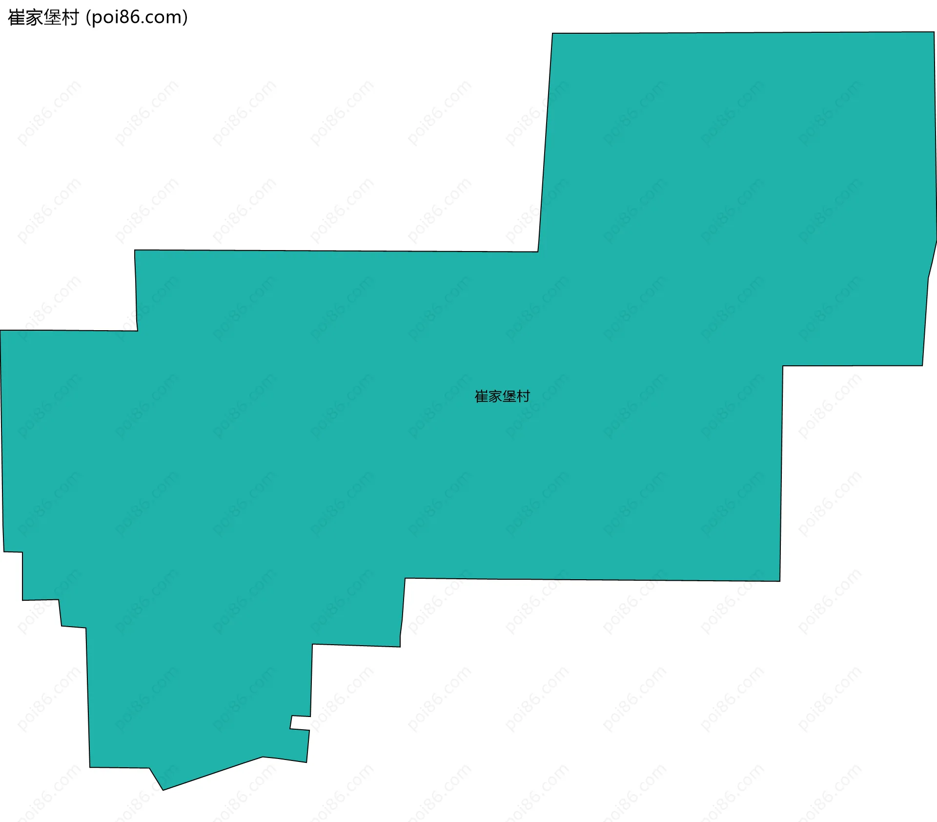 崔家堡村边界地图
