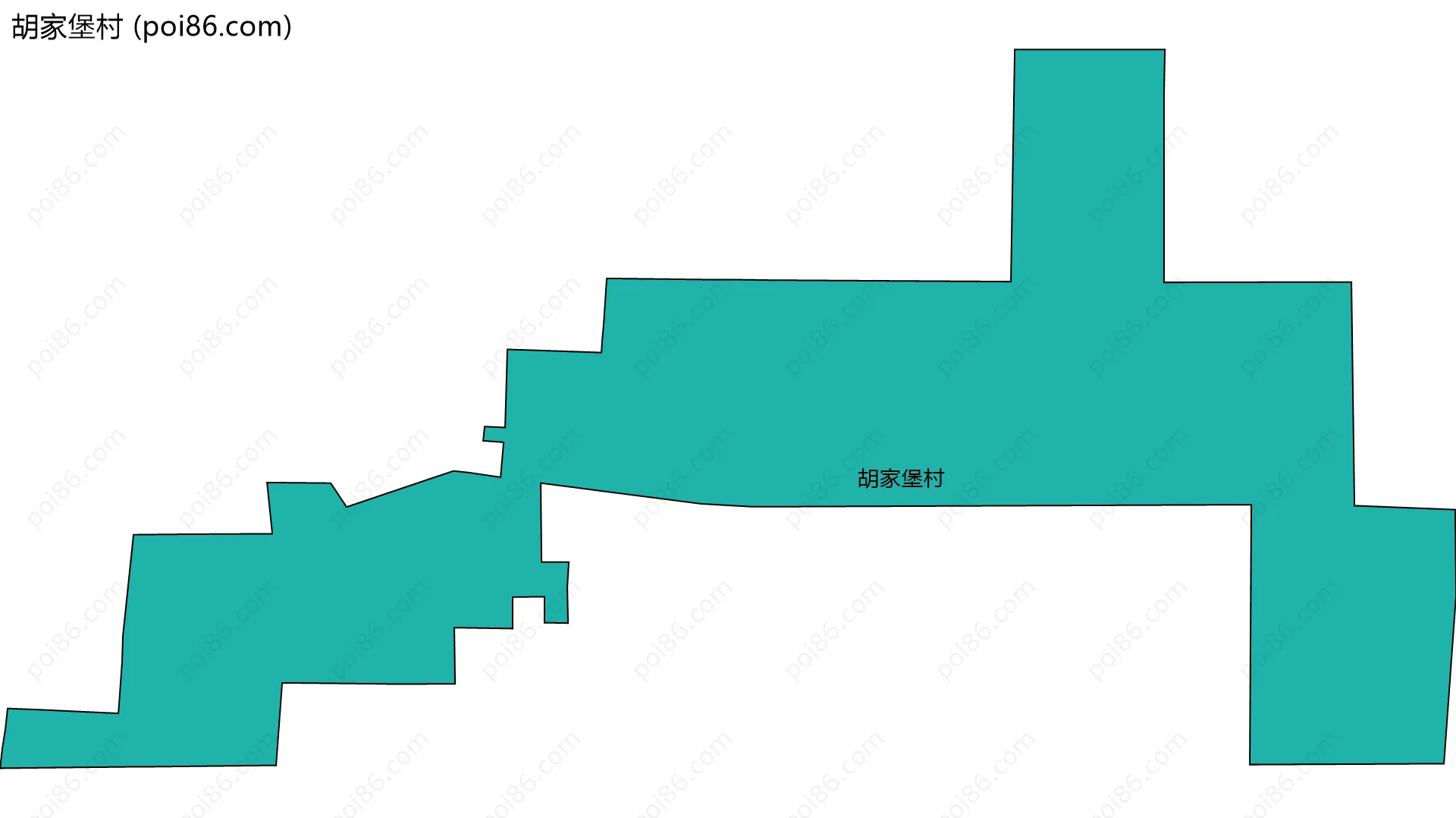 胡家堡村边界地图