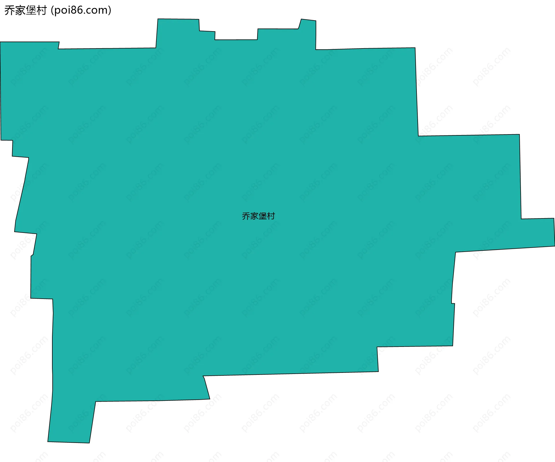 乔家堡村边界地图