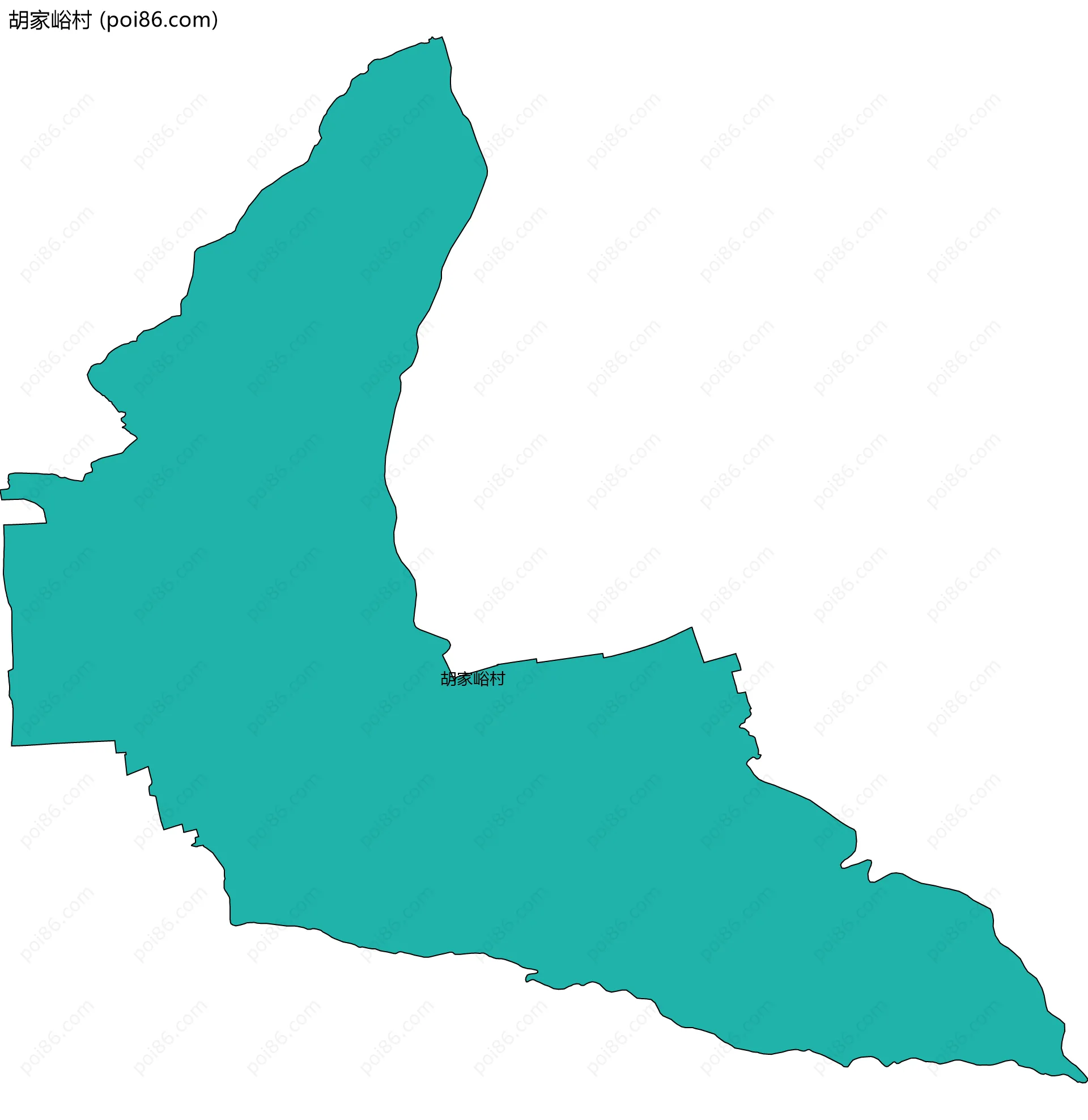 胡家峪村边界地图