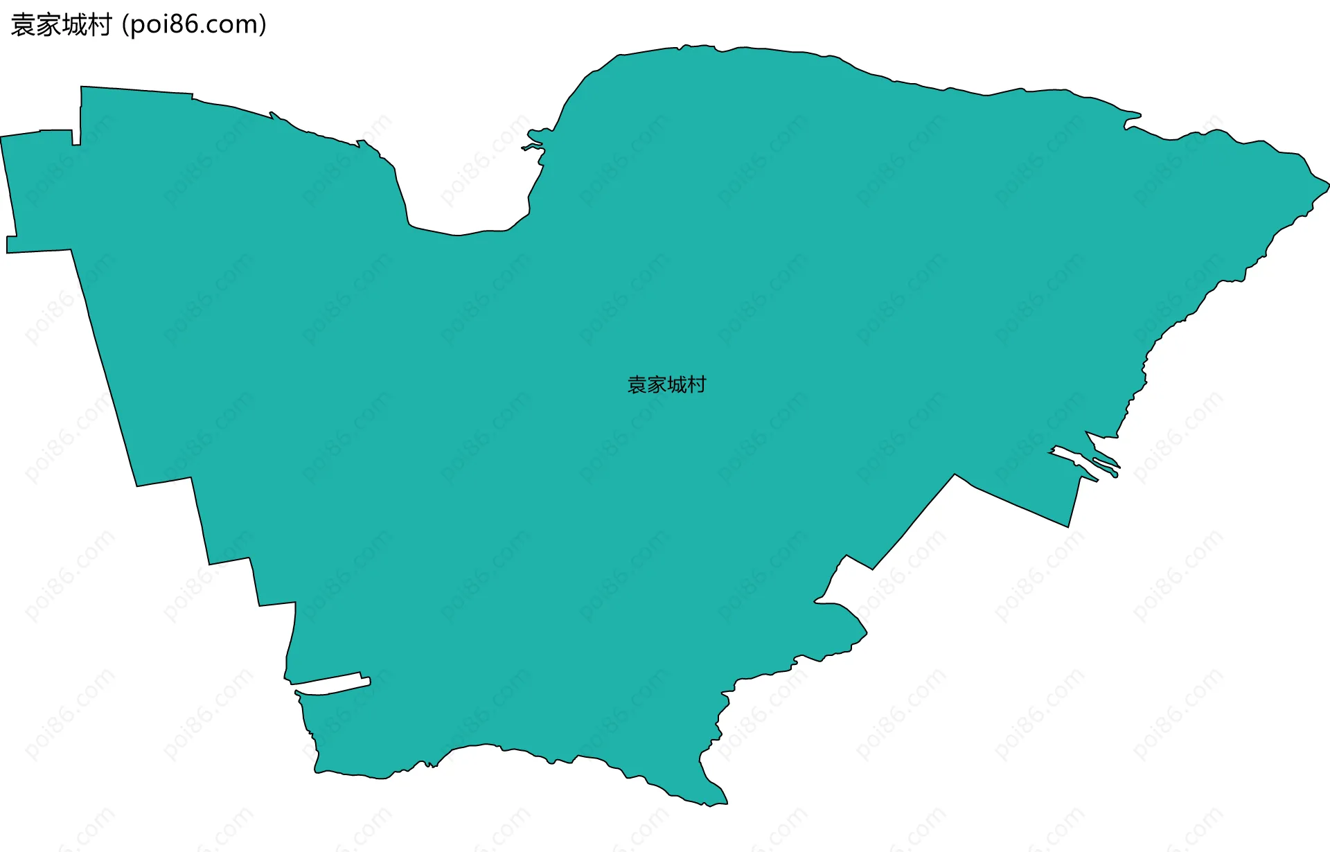 袁家城村边界地图