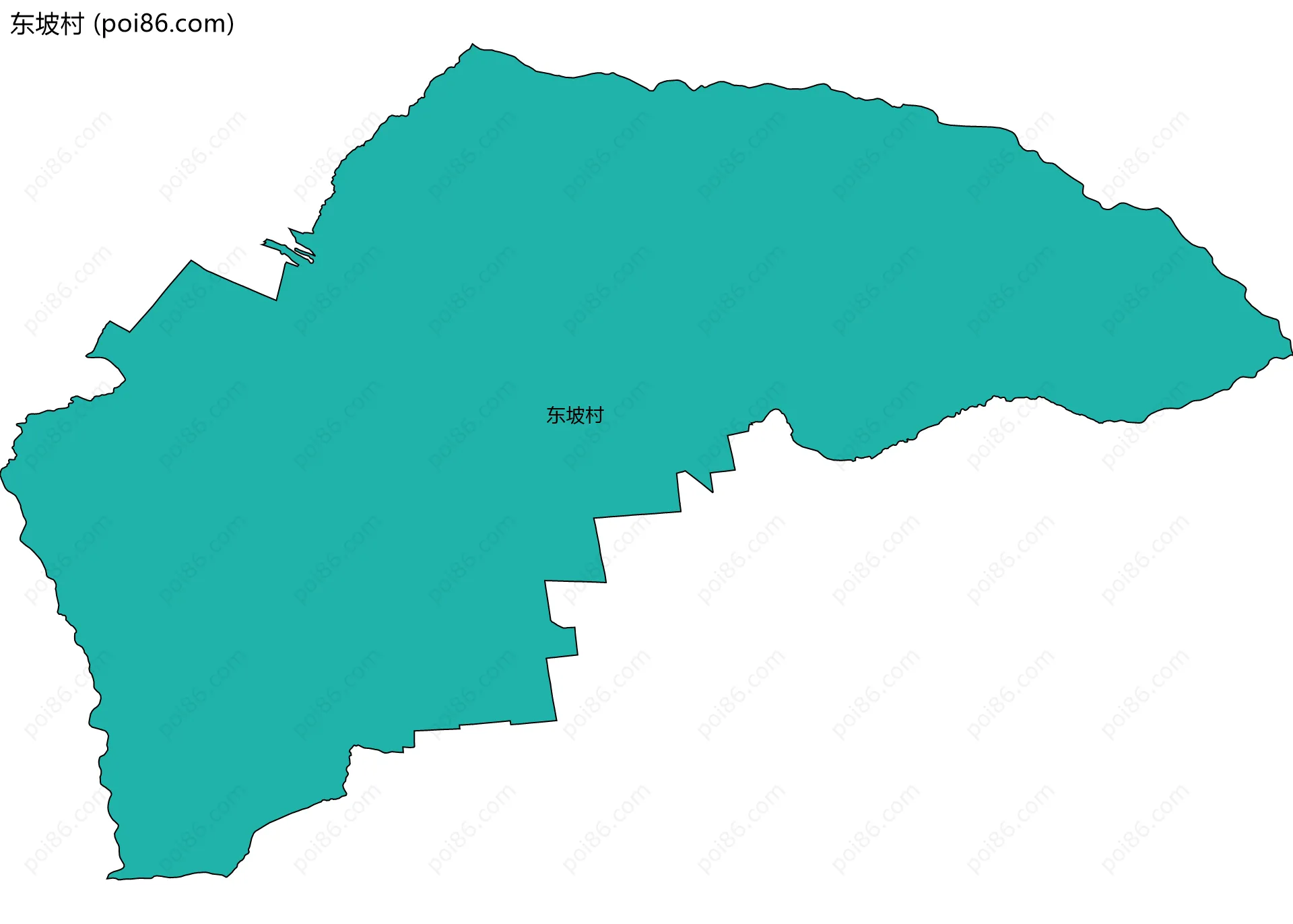 东坡村边界地图