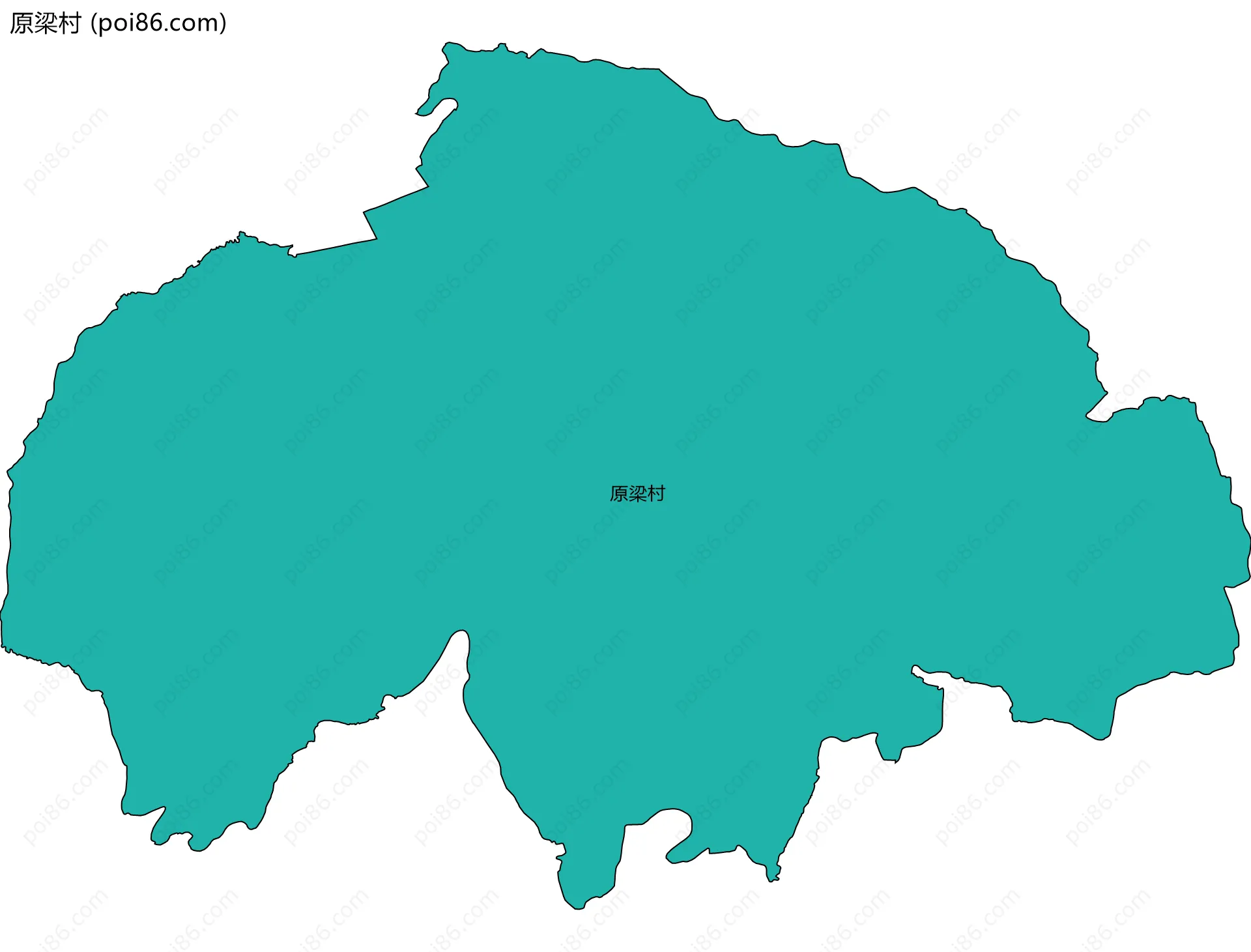 原梁村边界地图