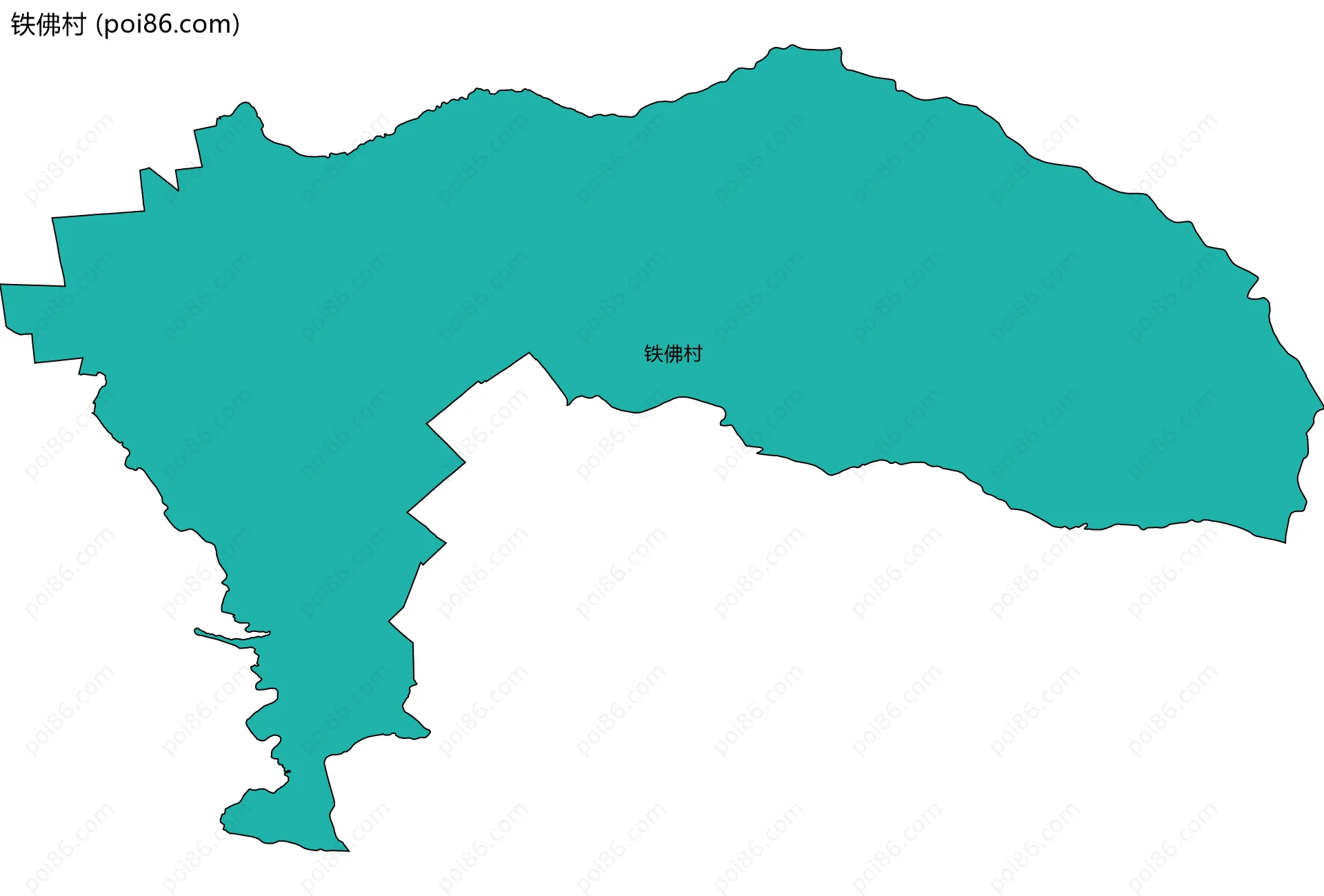 铁佛村边界地图