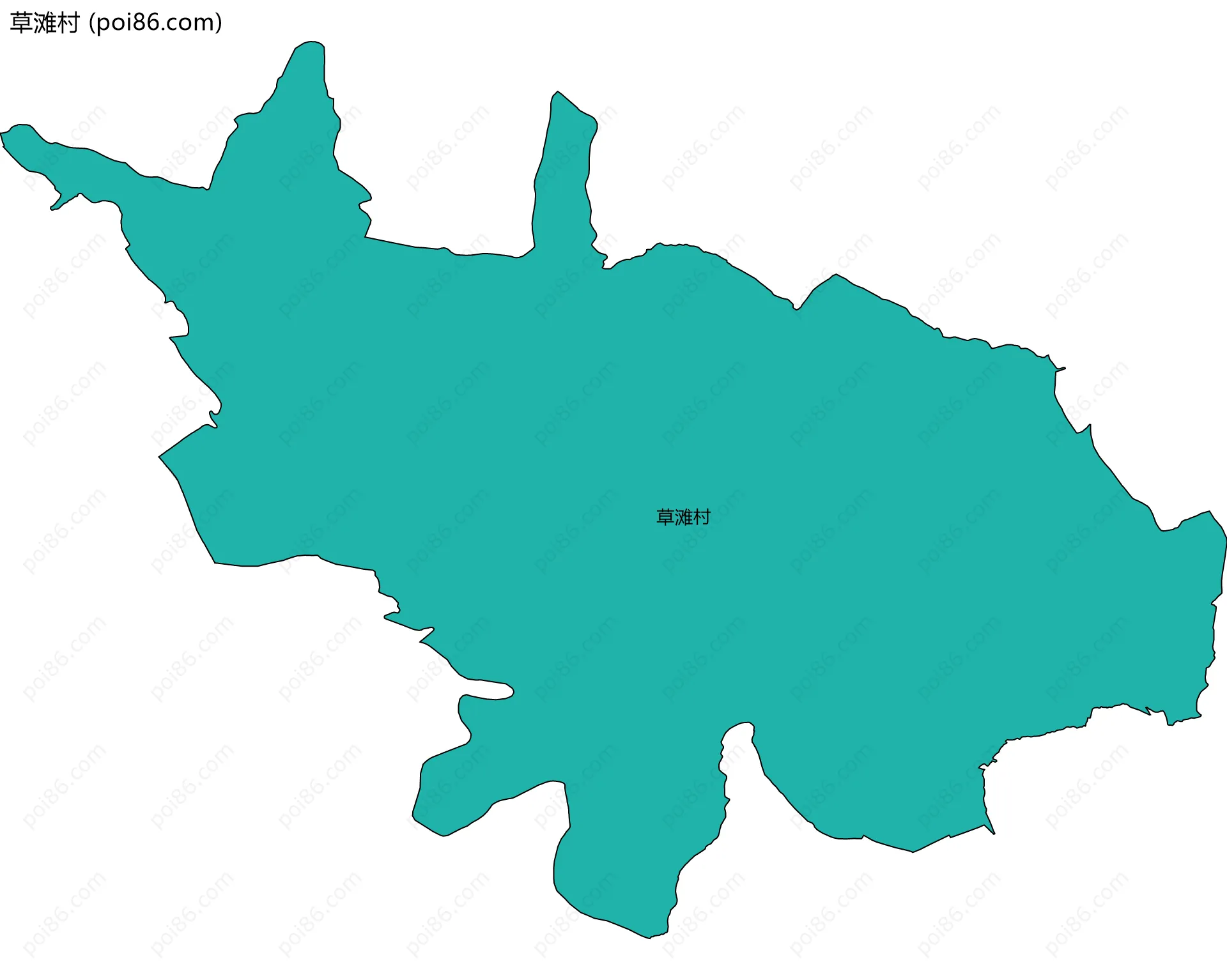 草滩村边界地图