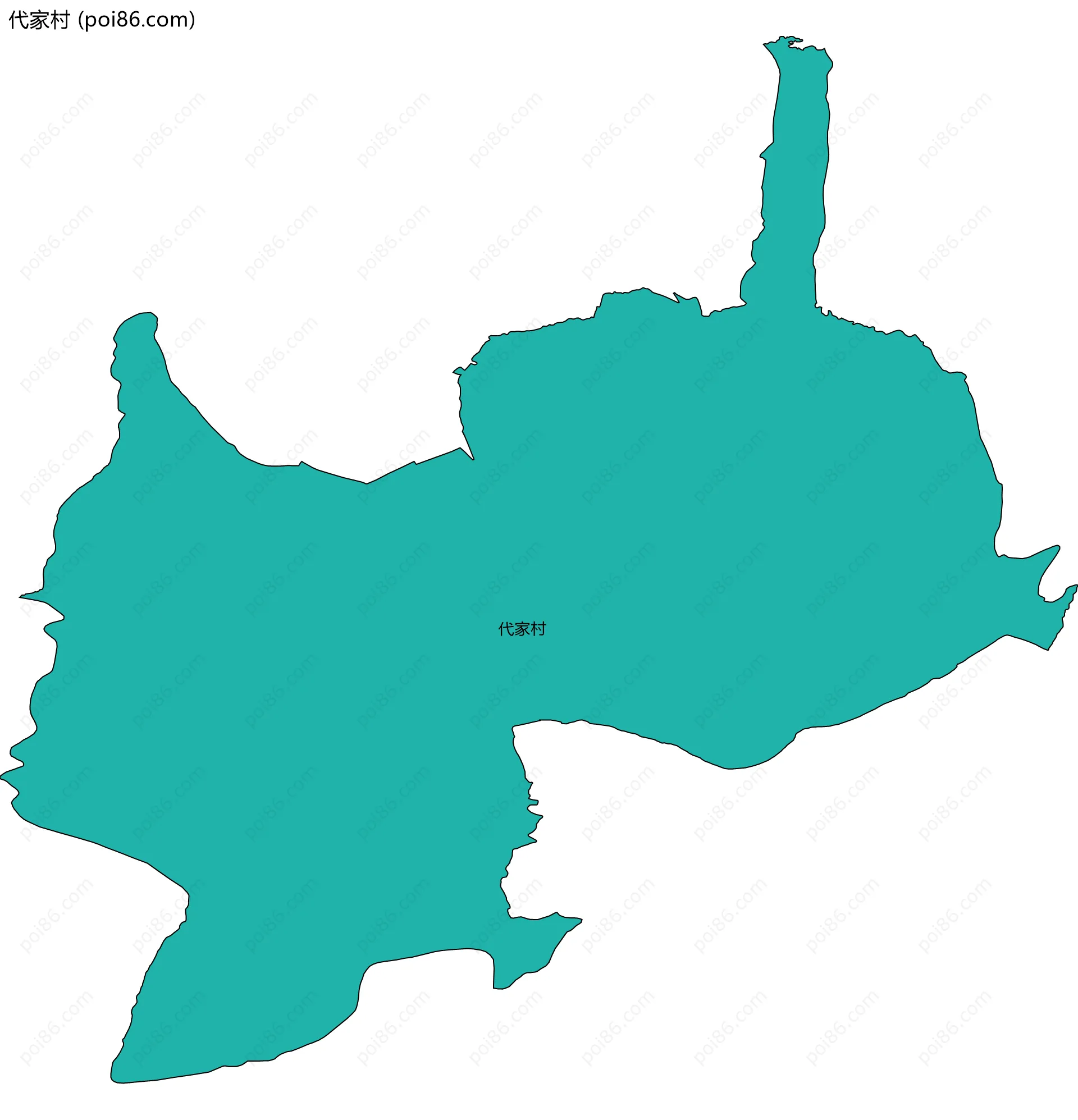 代家村边界地图