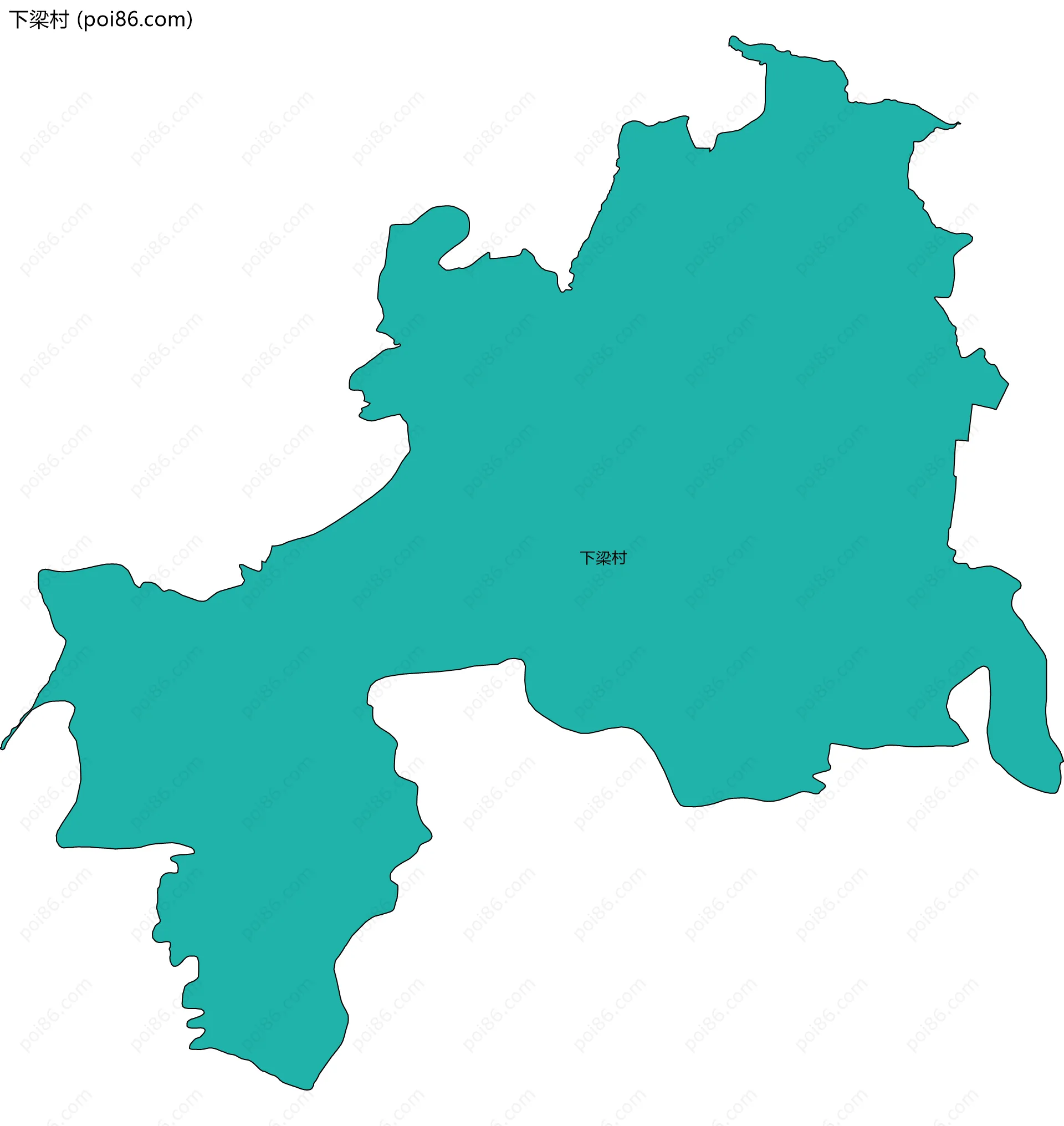 下梁村边界地图