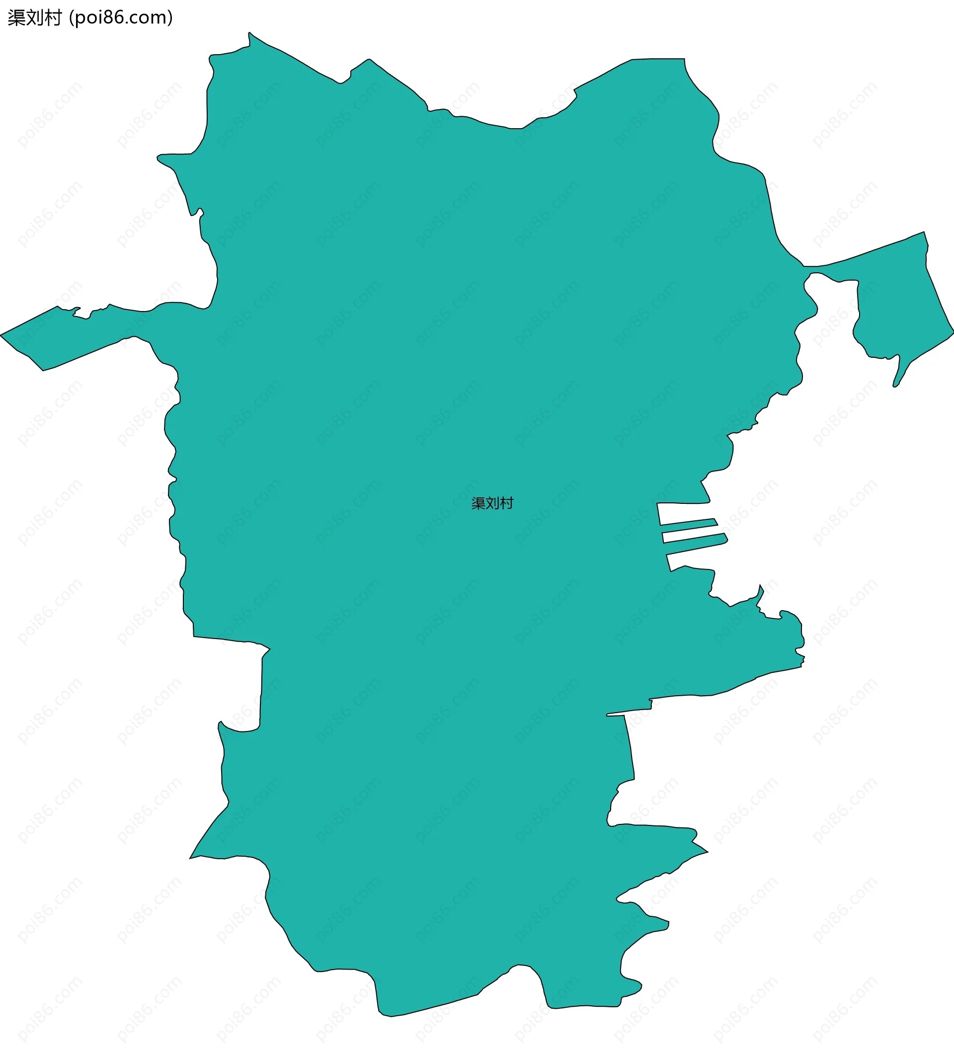 渠刘村边界地图