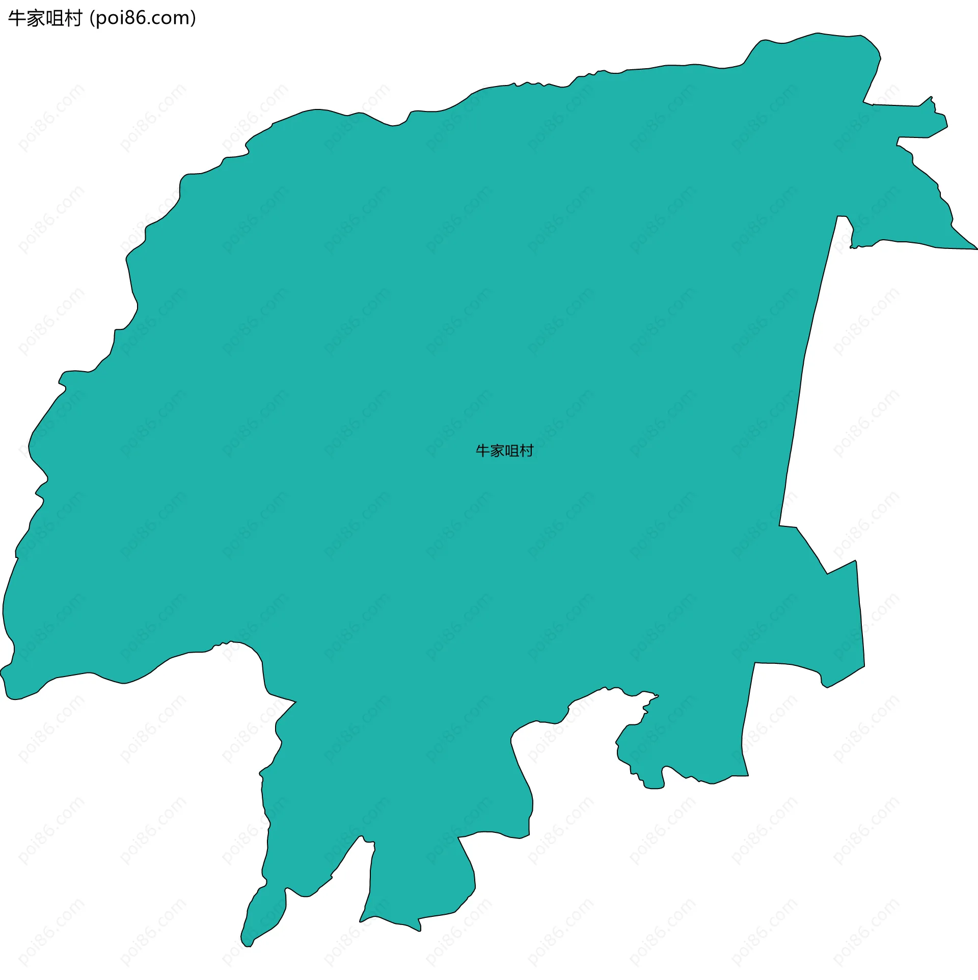 牛家咀村边界地图