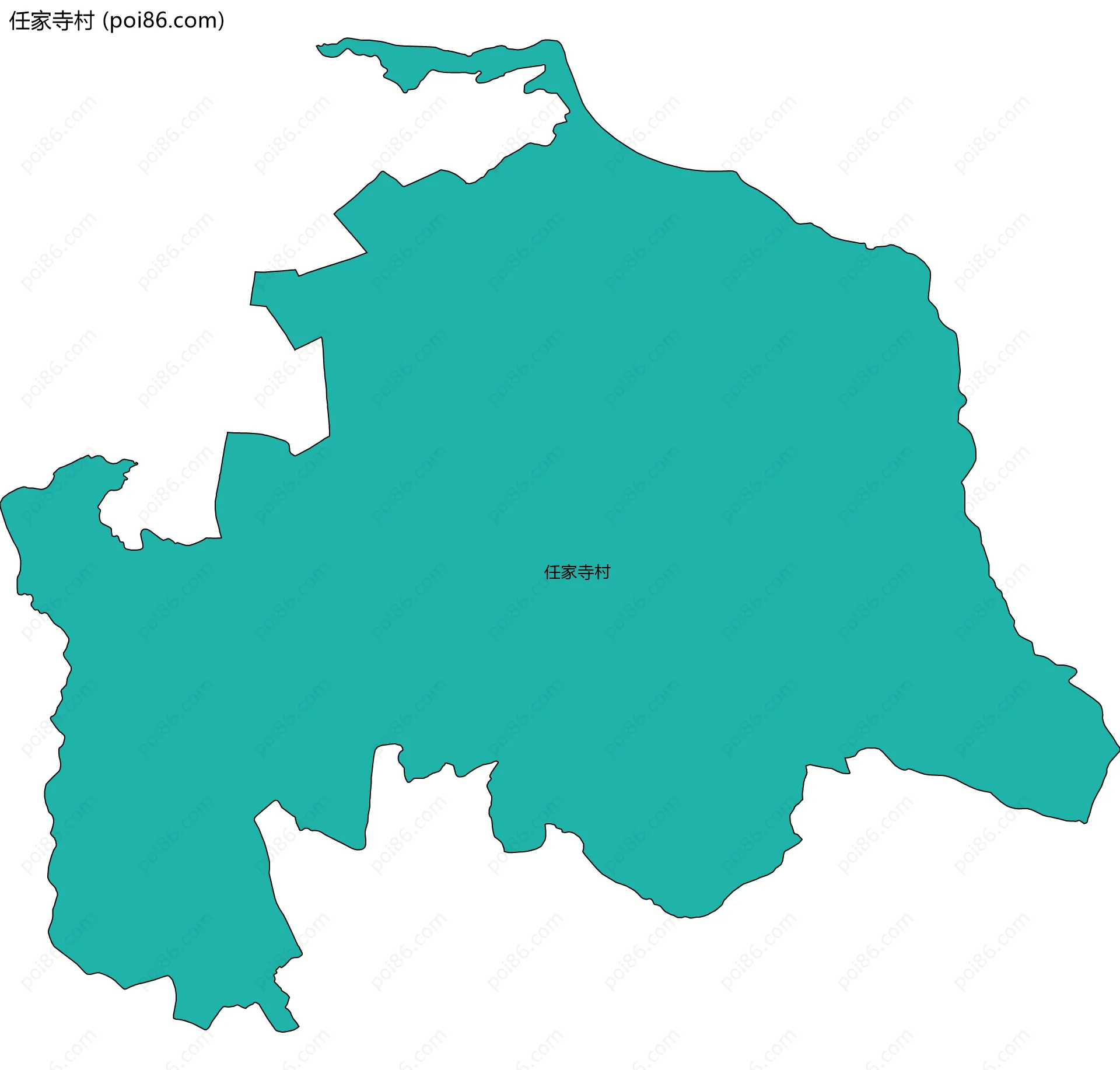 任家寺村边界地图