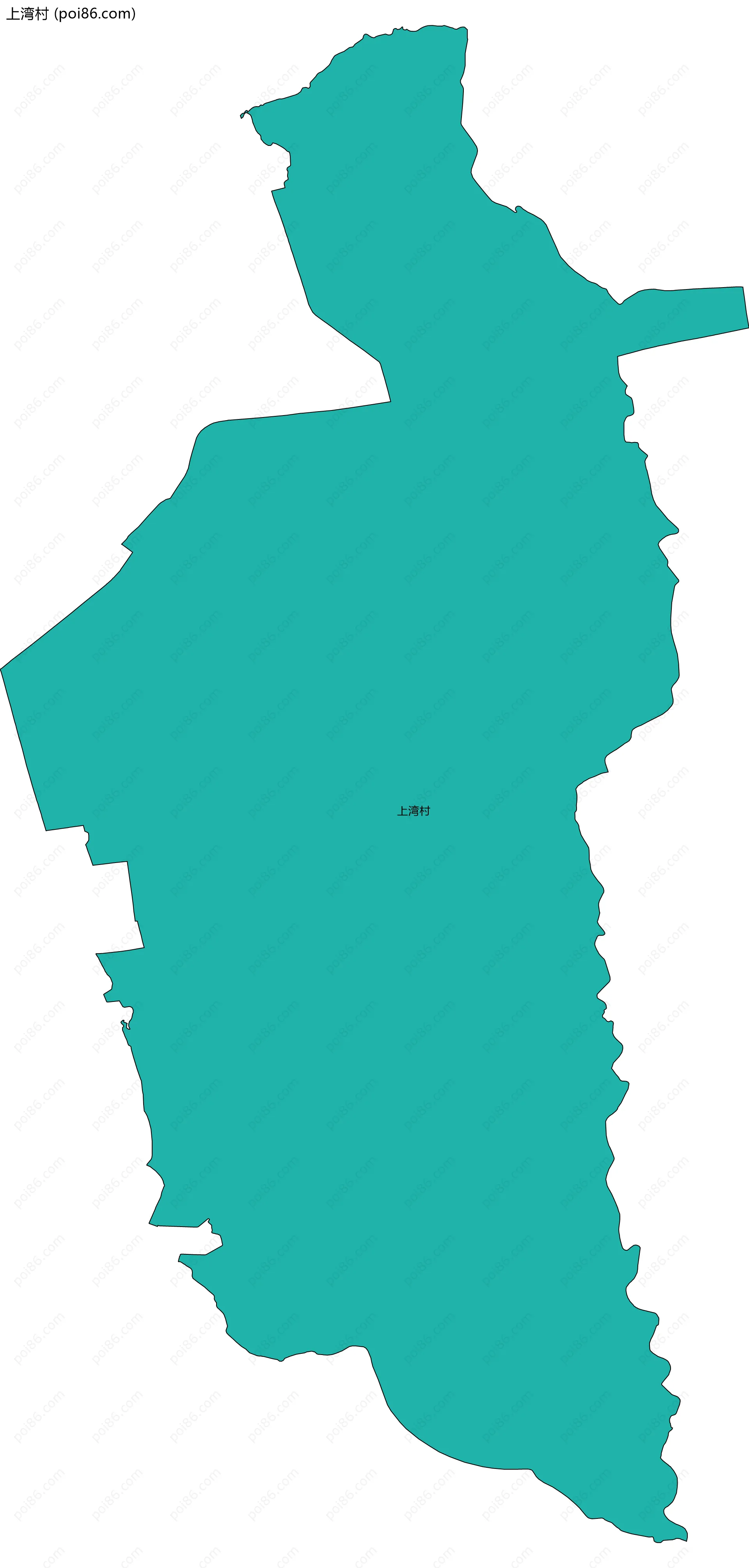 上湾村边界地图
