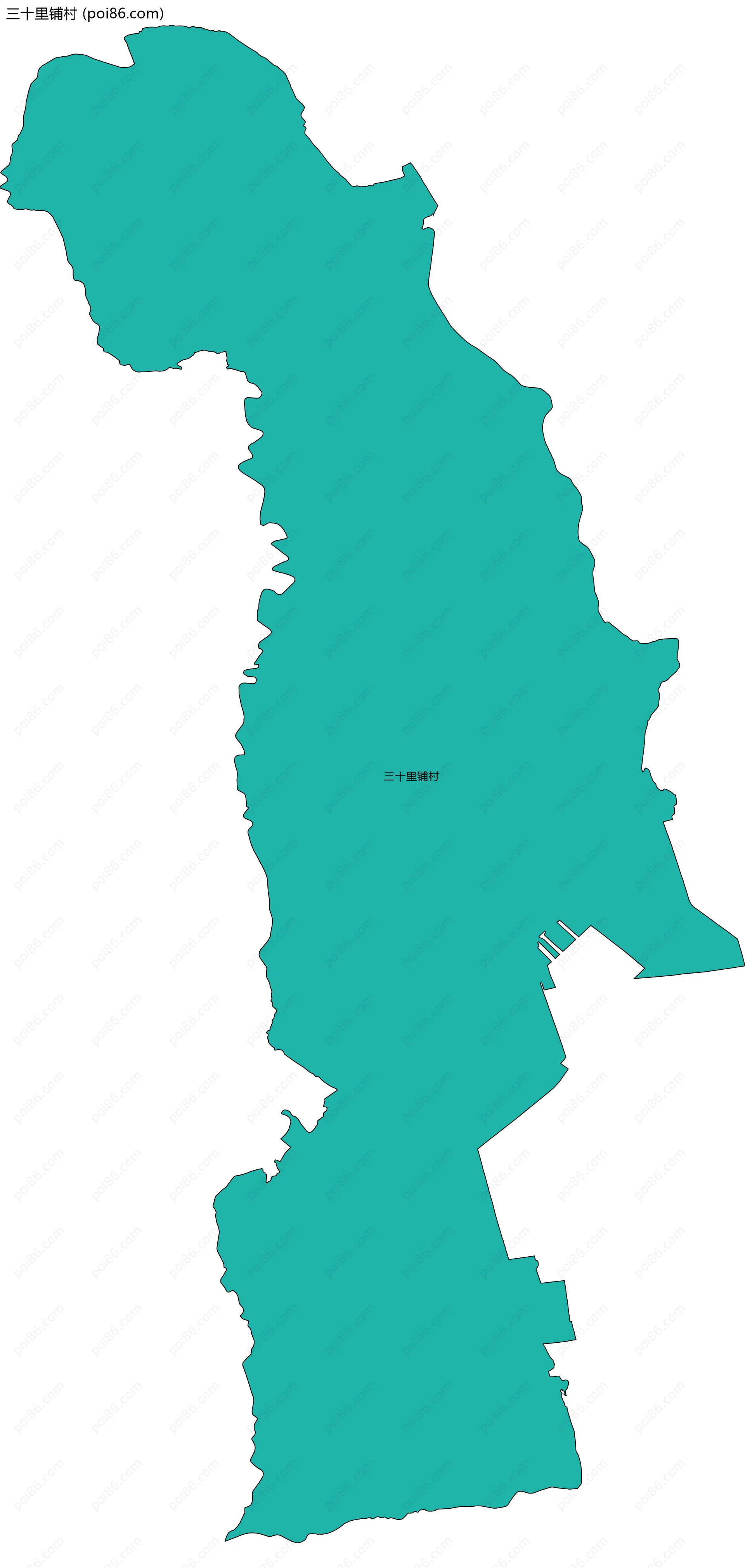 三十里铺村边界地图