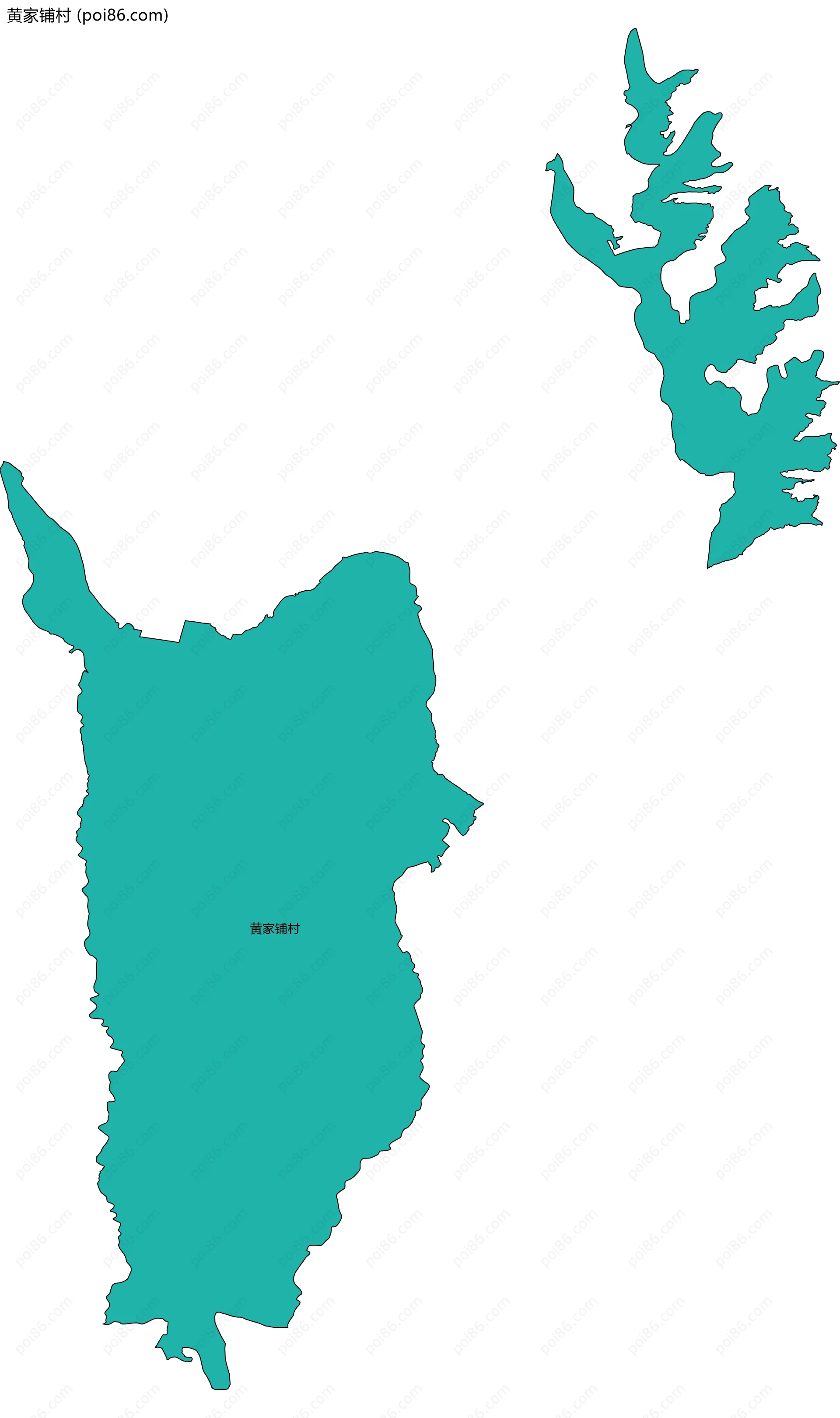 黄家铺村边界地图