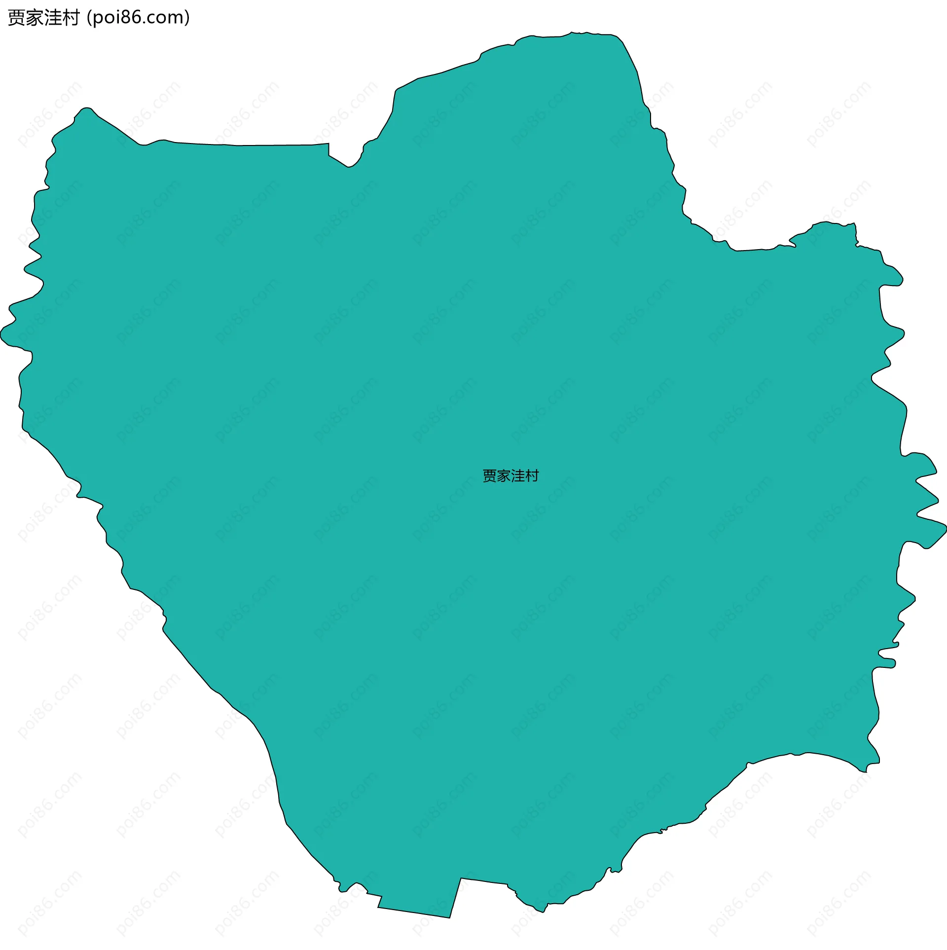 贾家洼村边界地图