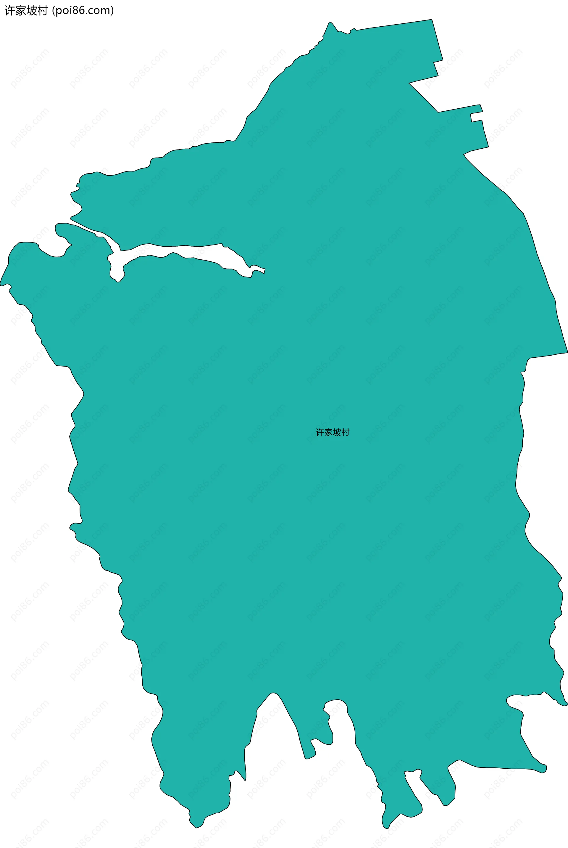 许家坡村边界地图