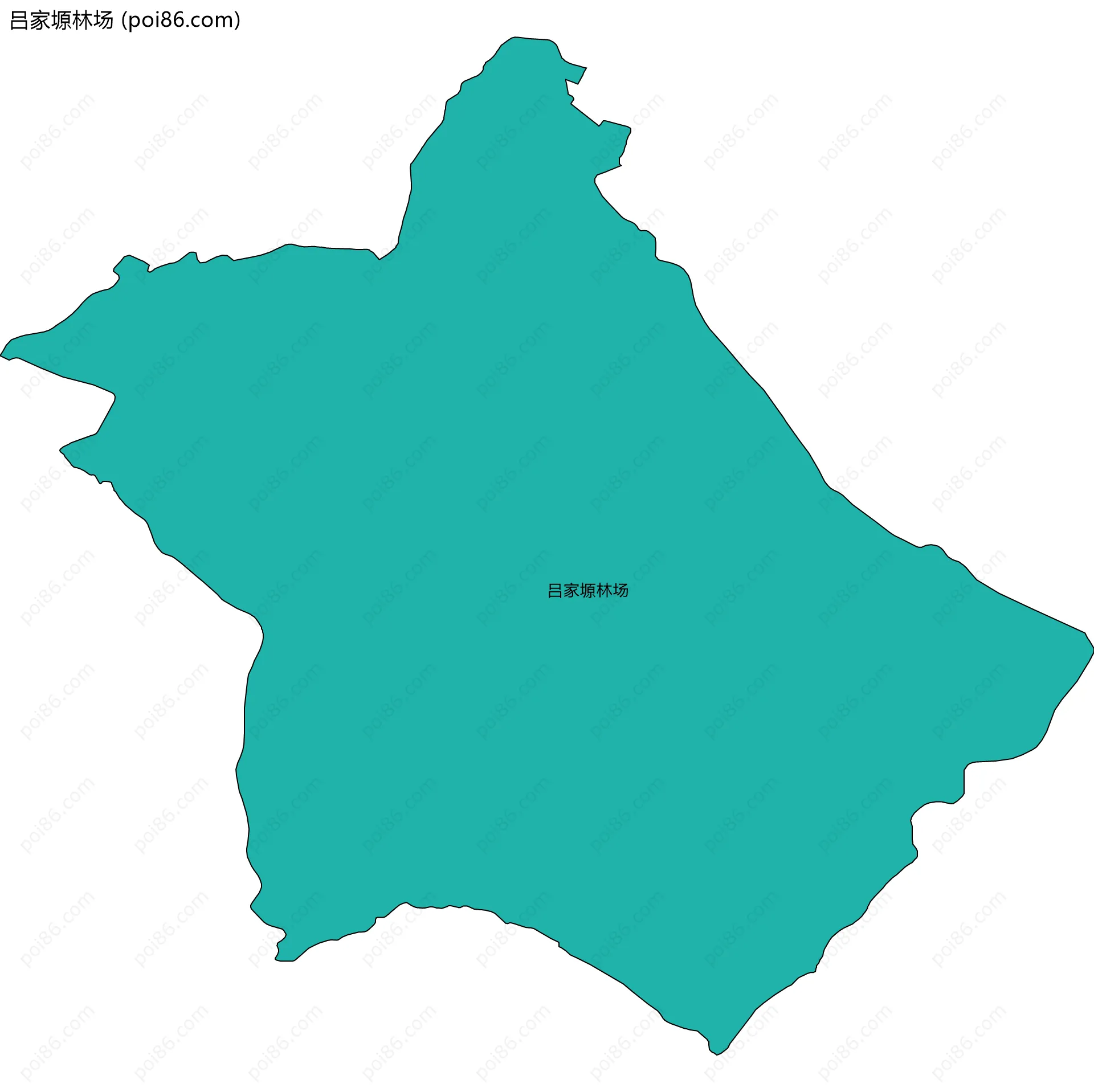 吕家塬林场边界地图