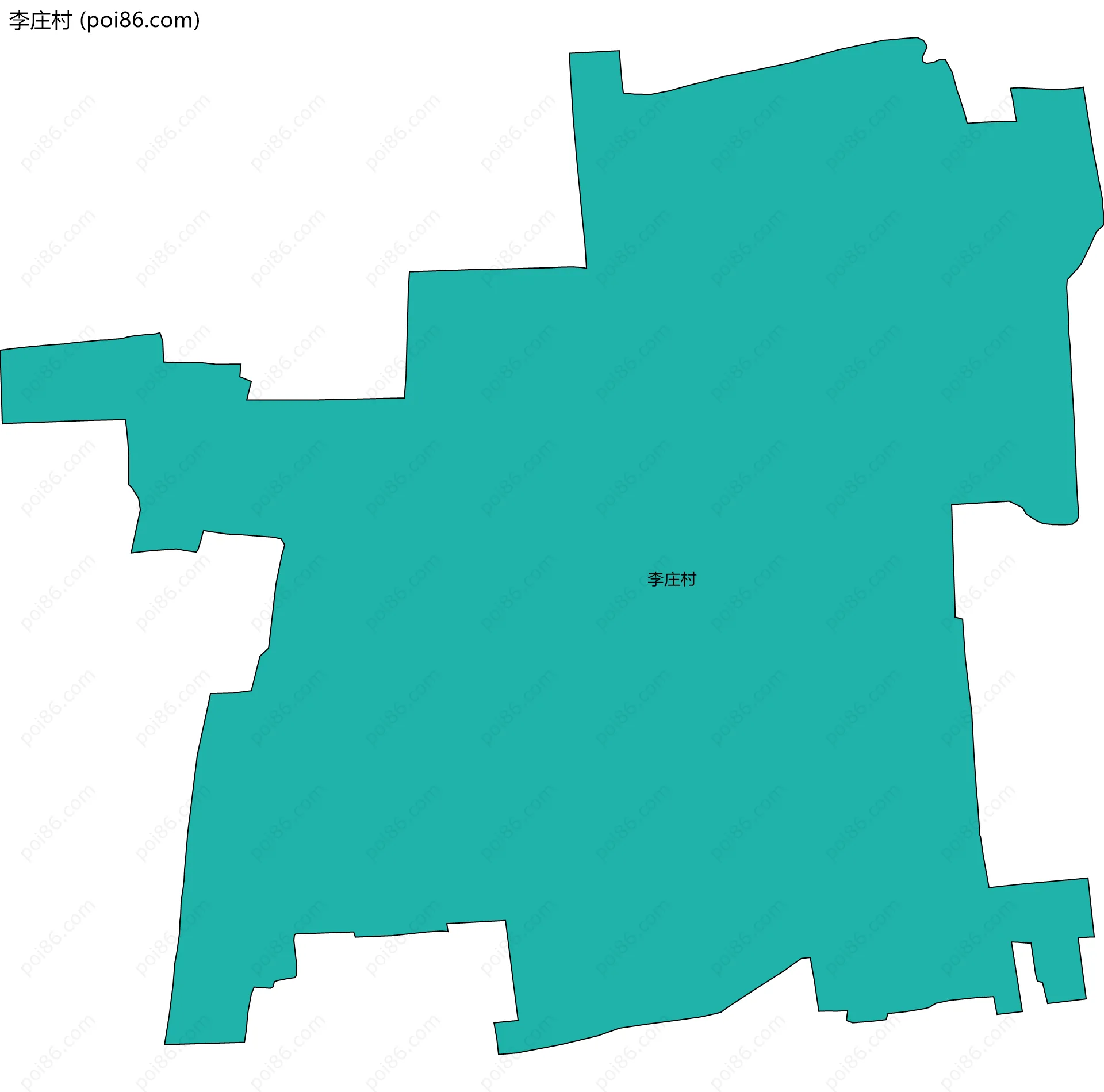 李庄村边界地图