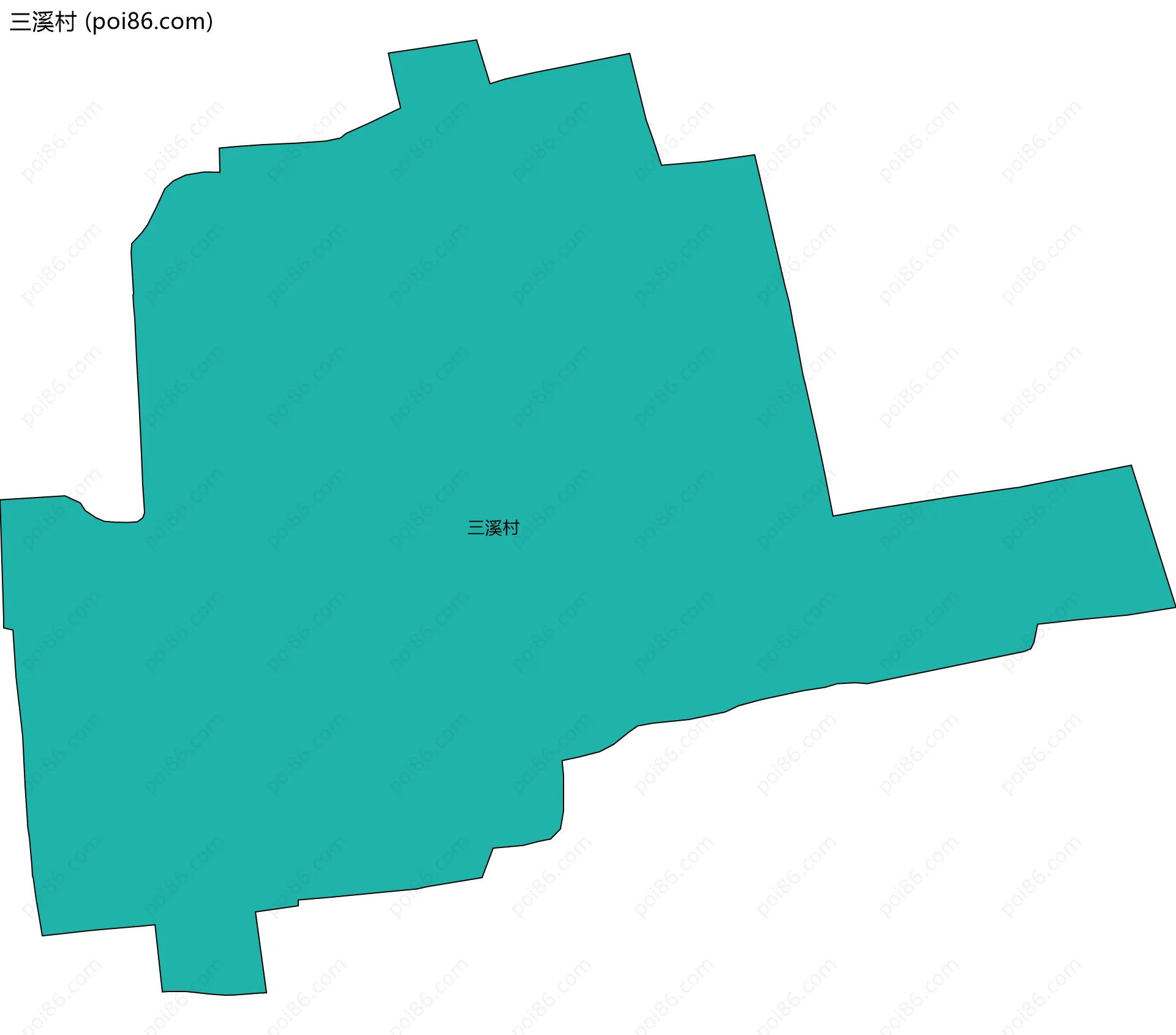 三溪村边界地图