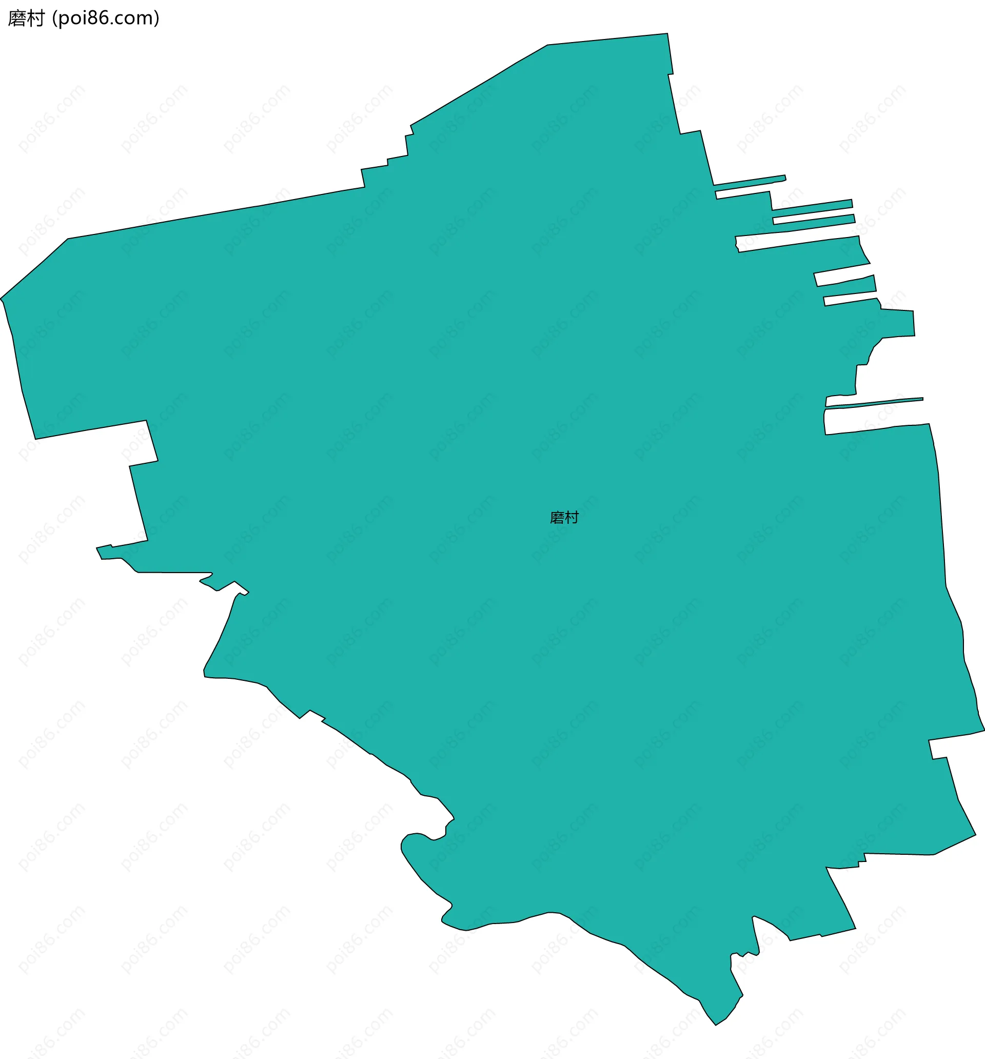 磨村边界地图
