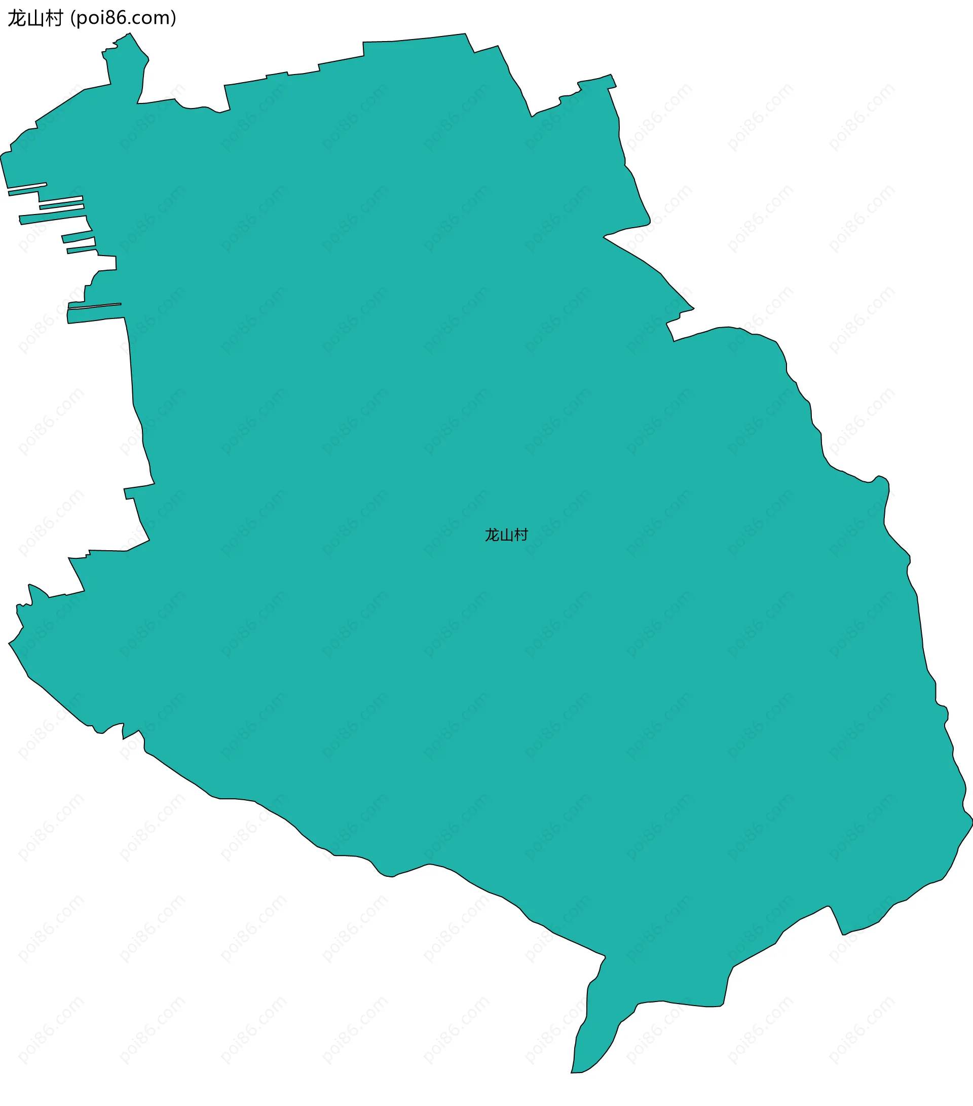 龙山村边界地图