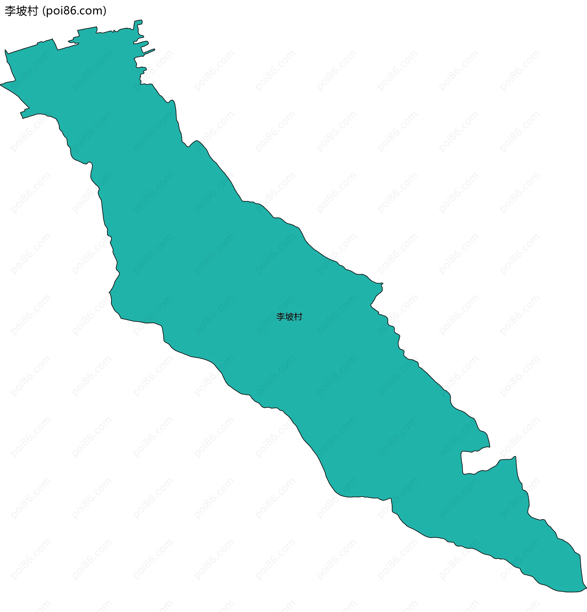 李坡村边界地图
