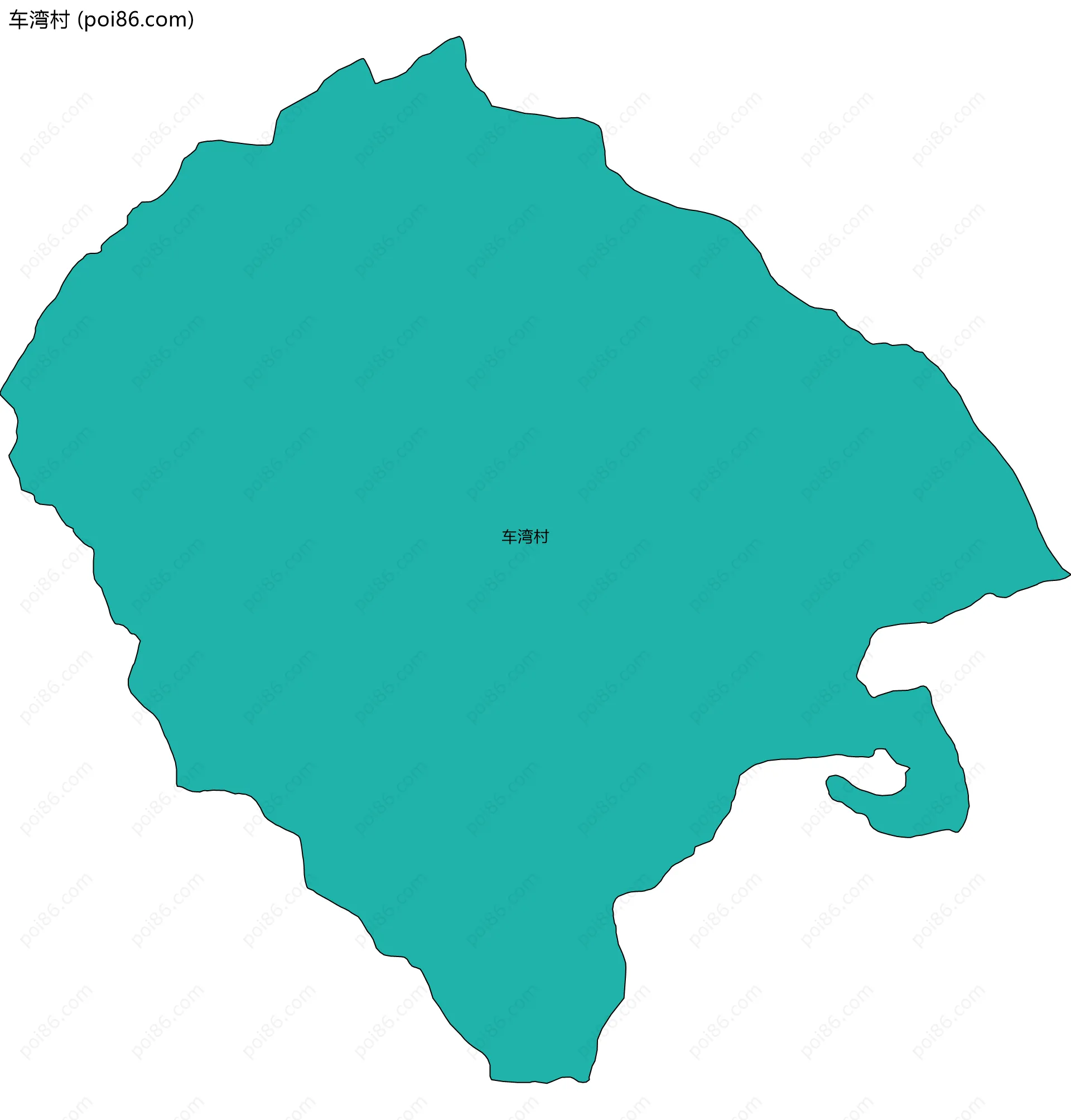 车湾村边界地图