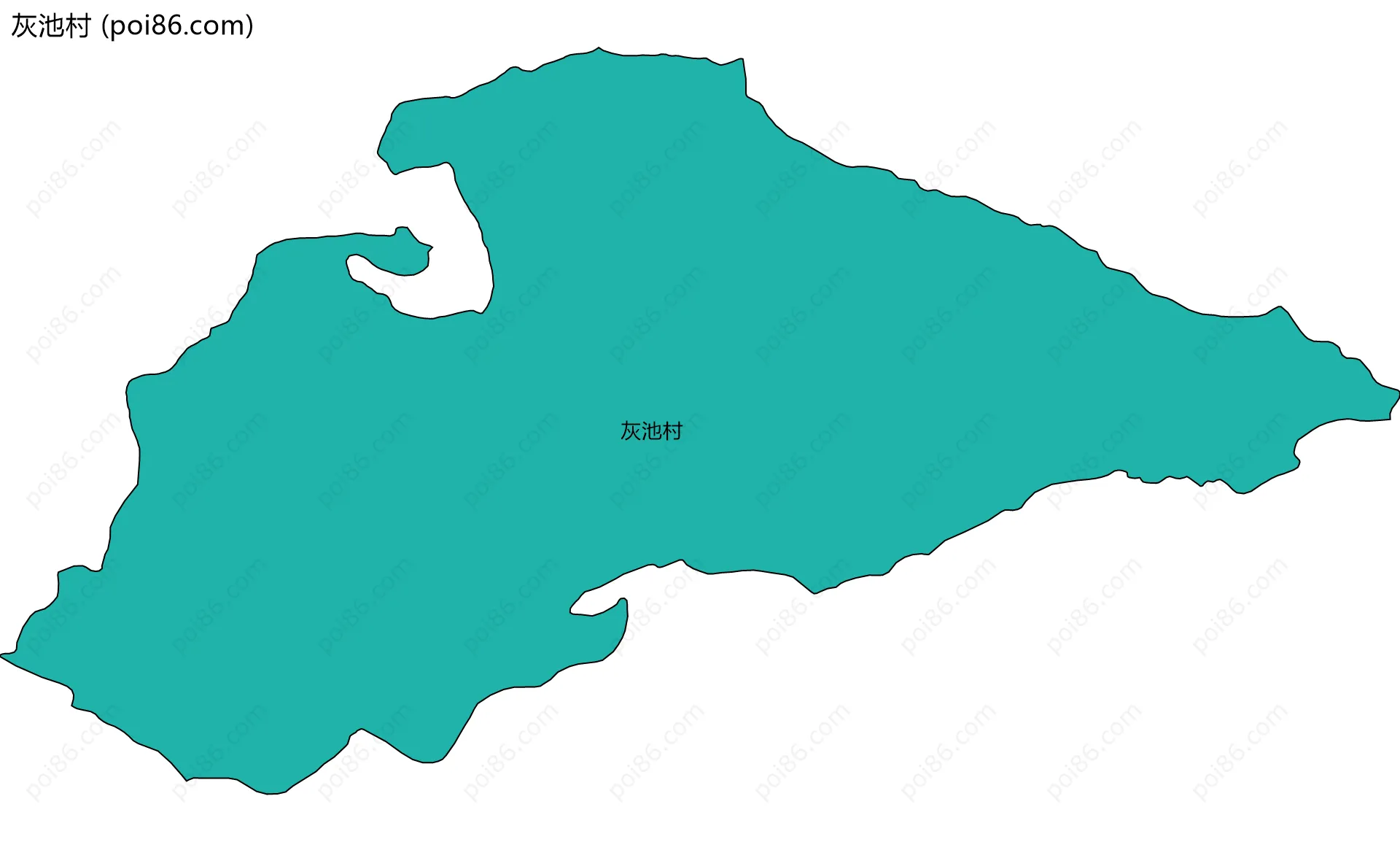 灰池村边界地图