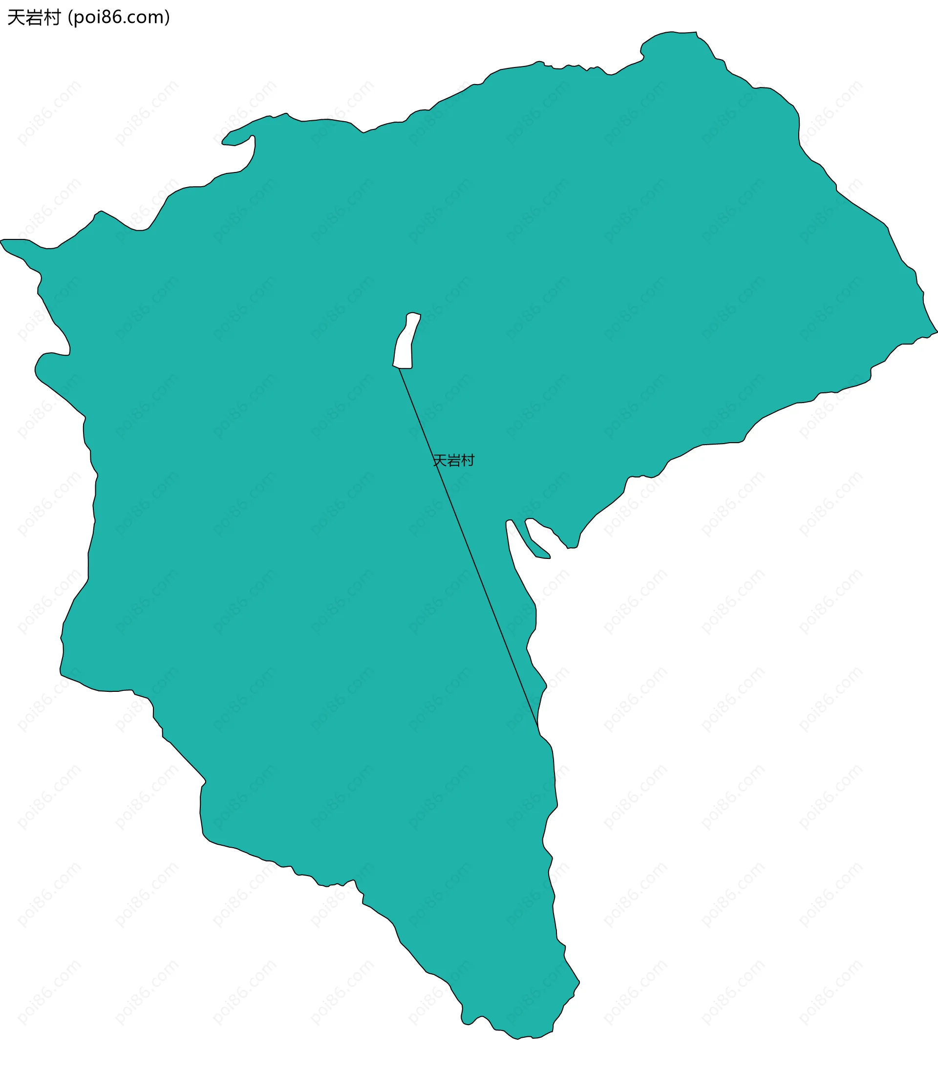 天岩村边界地图