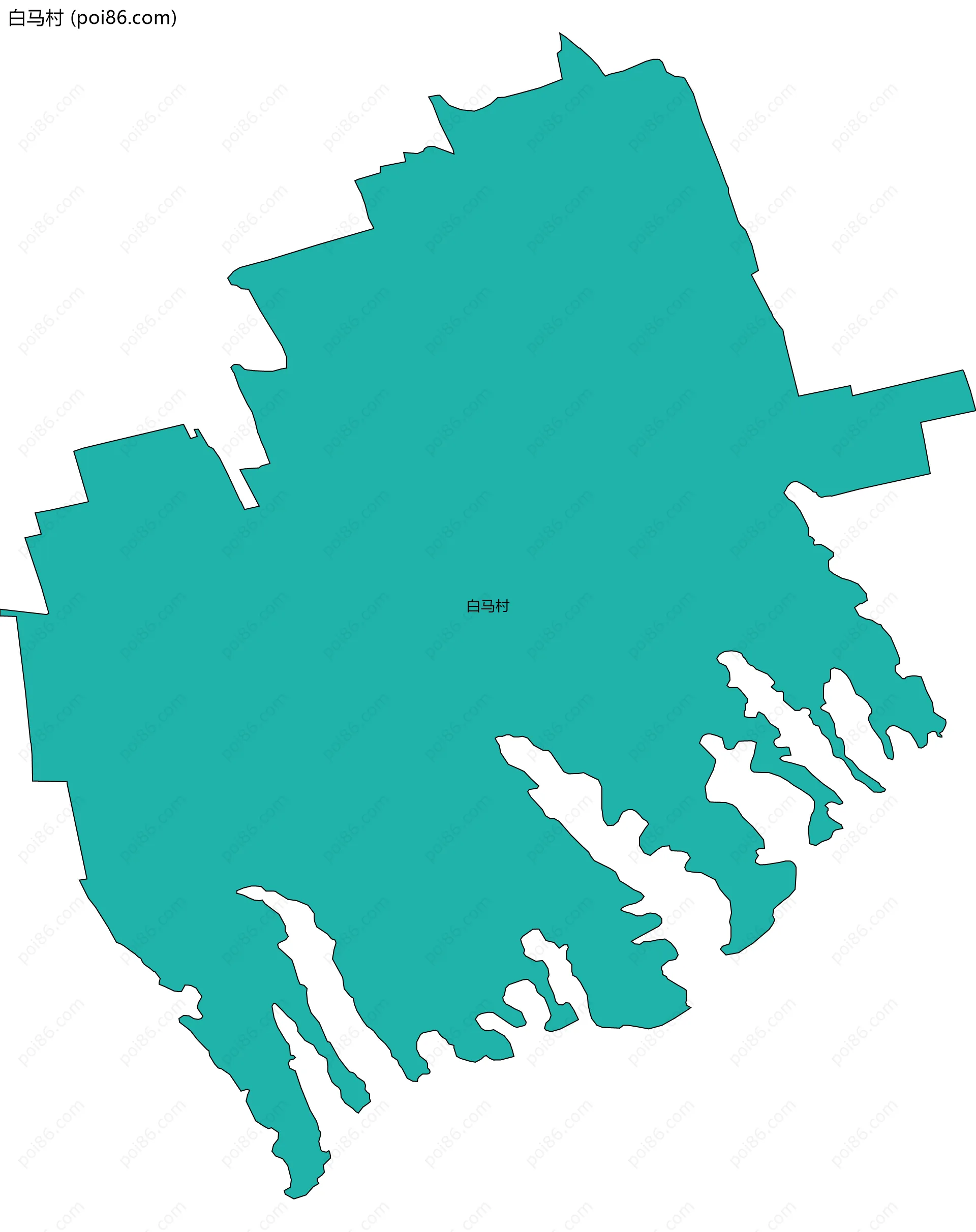 白马村边界地图