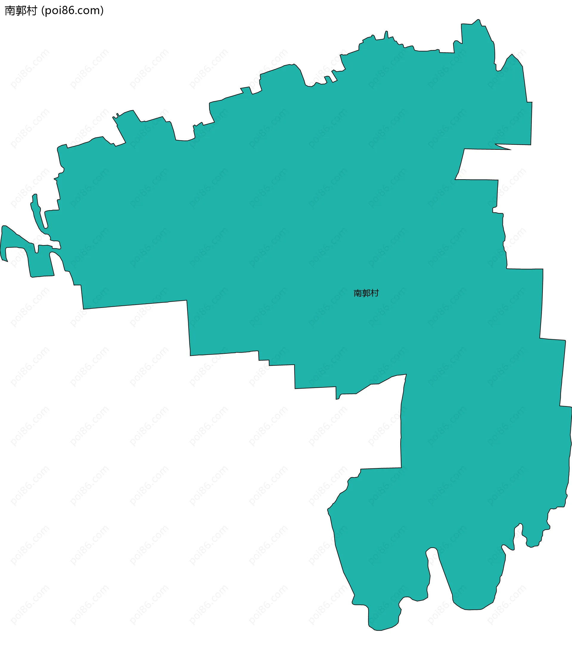 南郭村边界地图