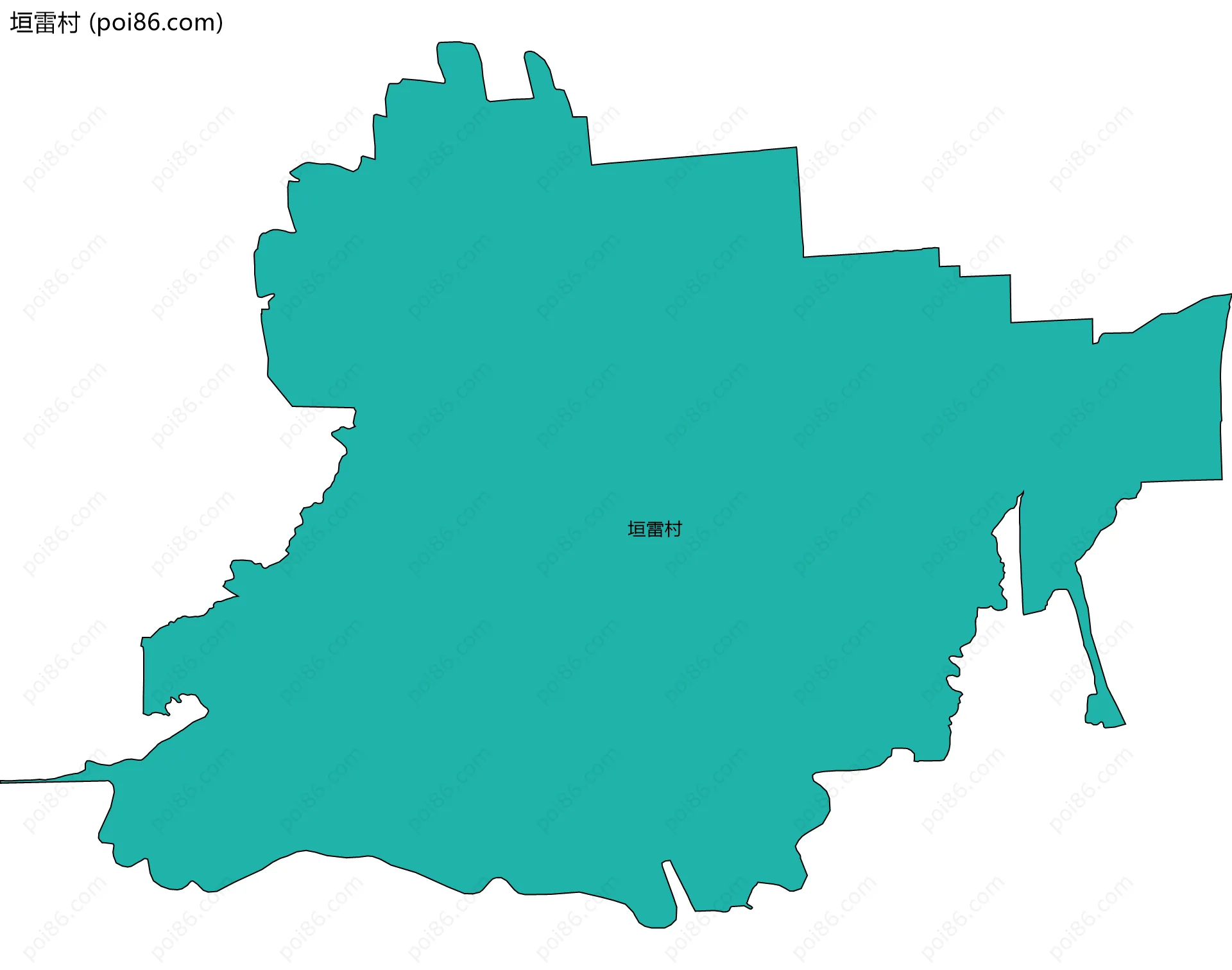 垣雷村边界地图