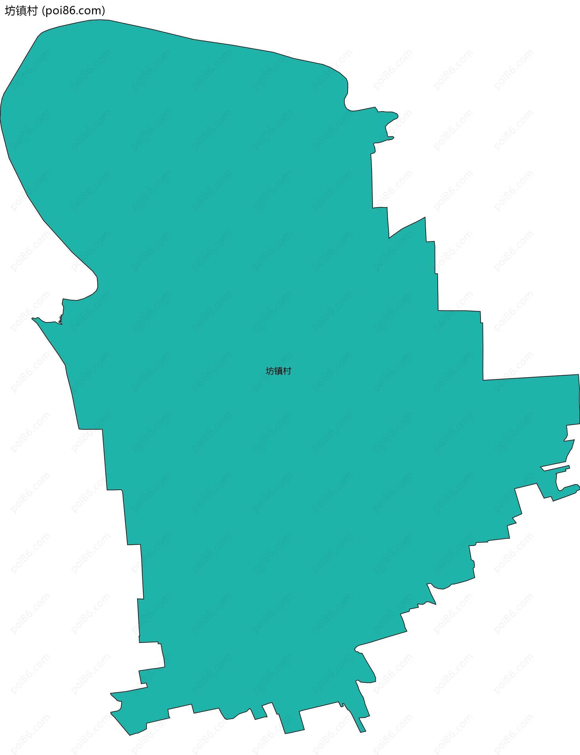 坊镇村边界地图