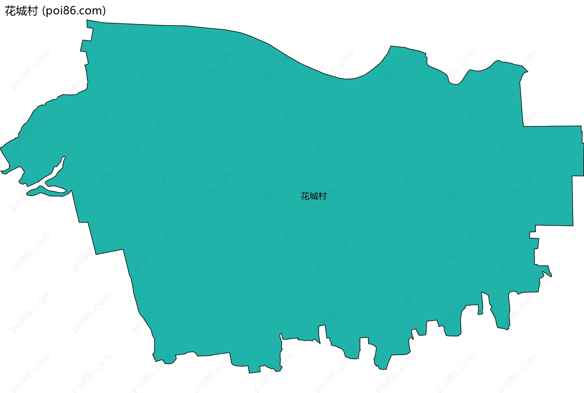 花城村边界地图
