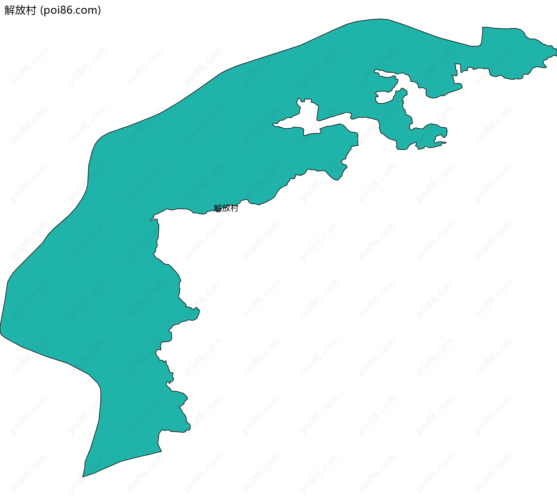 解放村边界地图