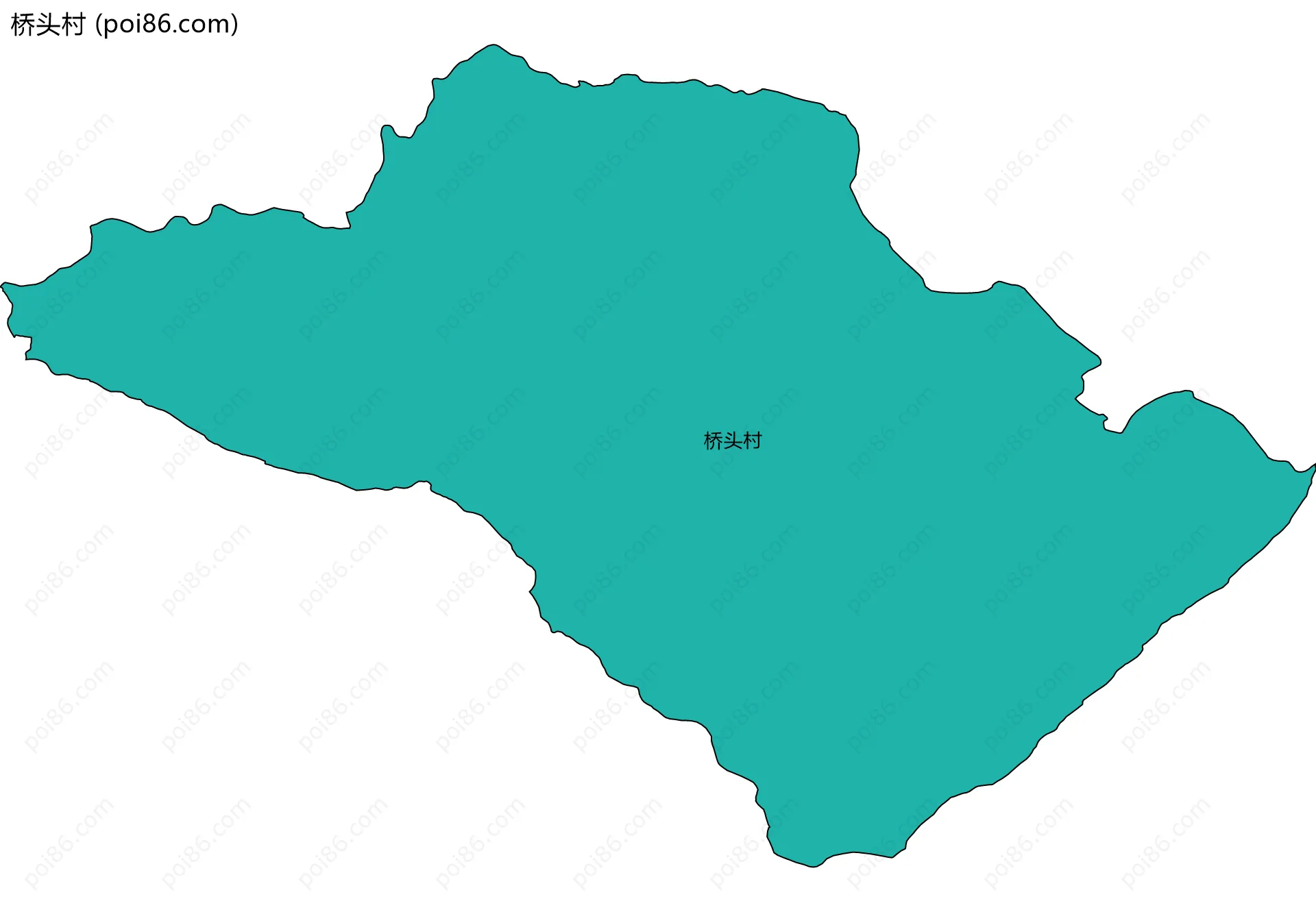 桥头村边界地图